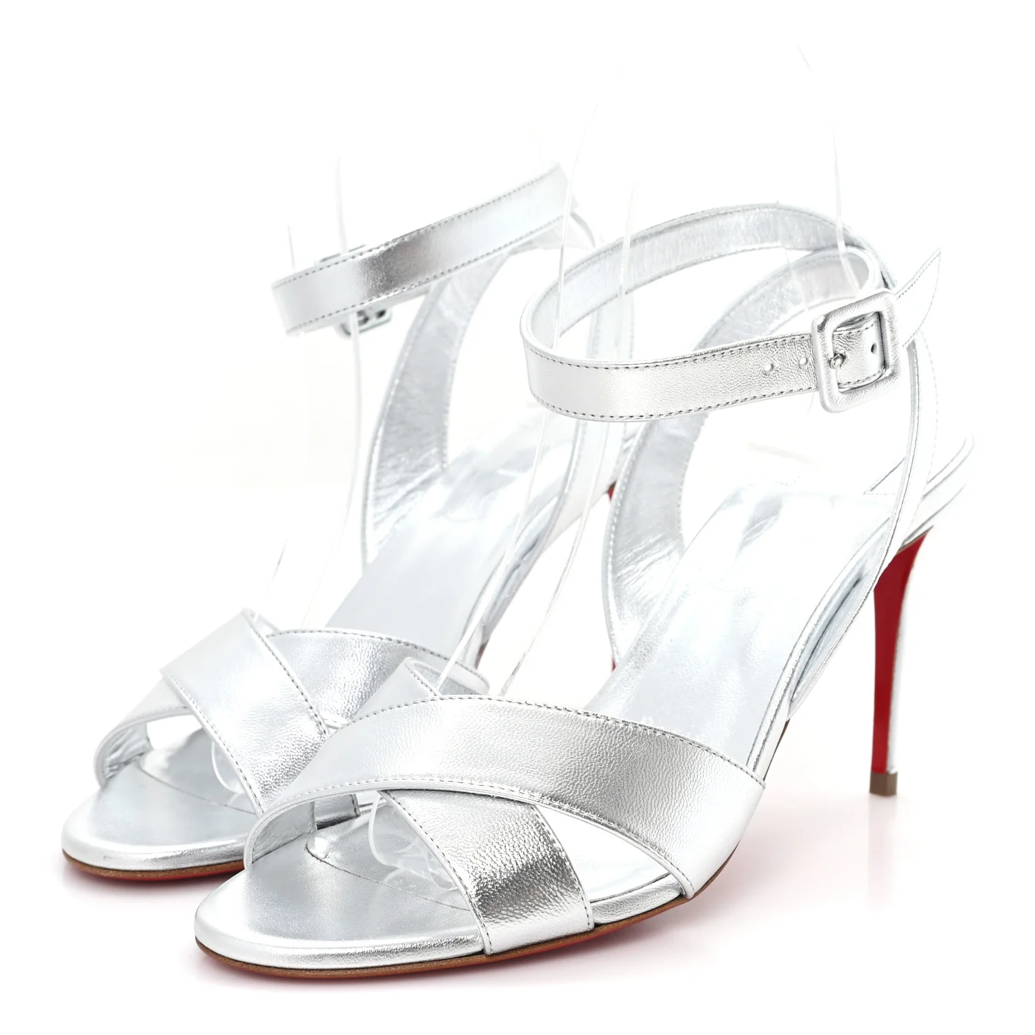 Kid Laminato Mariza 85 Sandals 37 Silver - Image 4