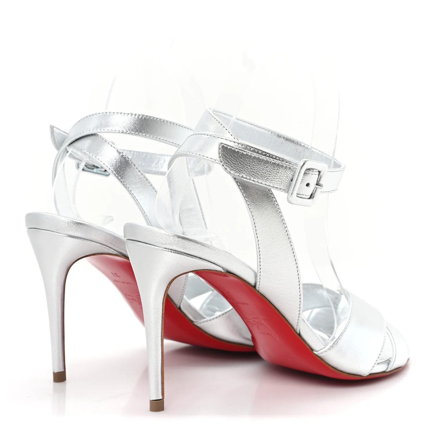 Kid Laminato Mariza 85 Sandals 37 Silver - Image 5