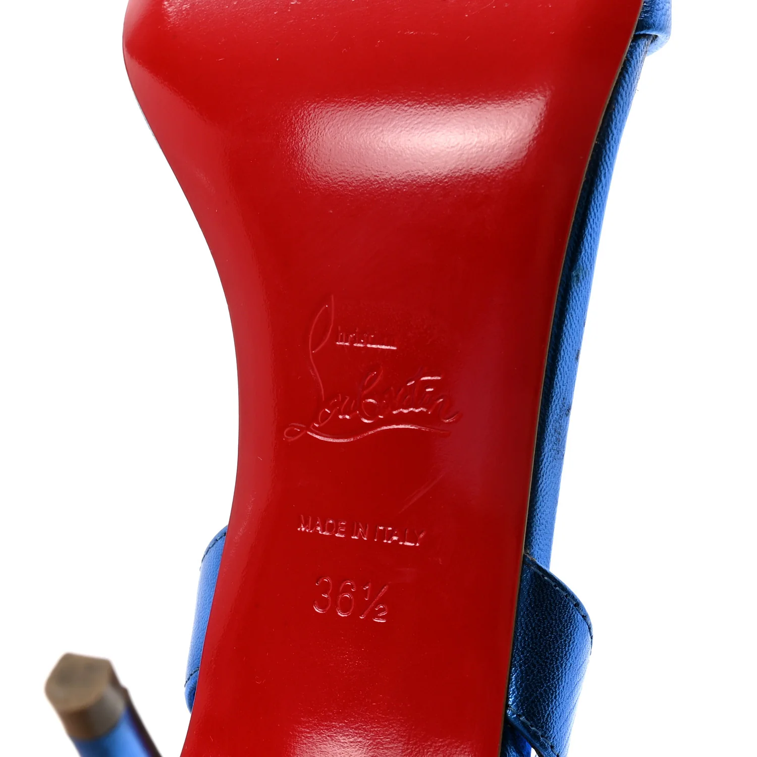 Kid Laminato O Marylin 85 Slingback Sandal Heels 36.5 Alize - Image 7