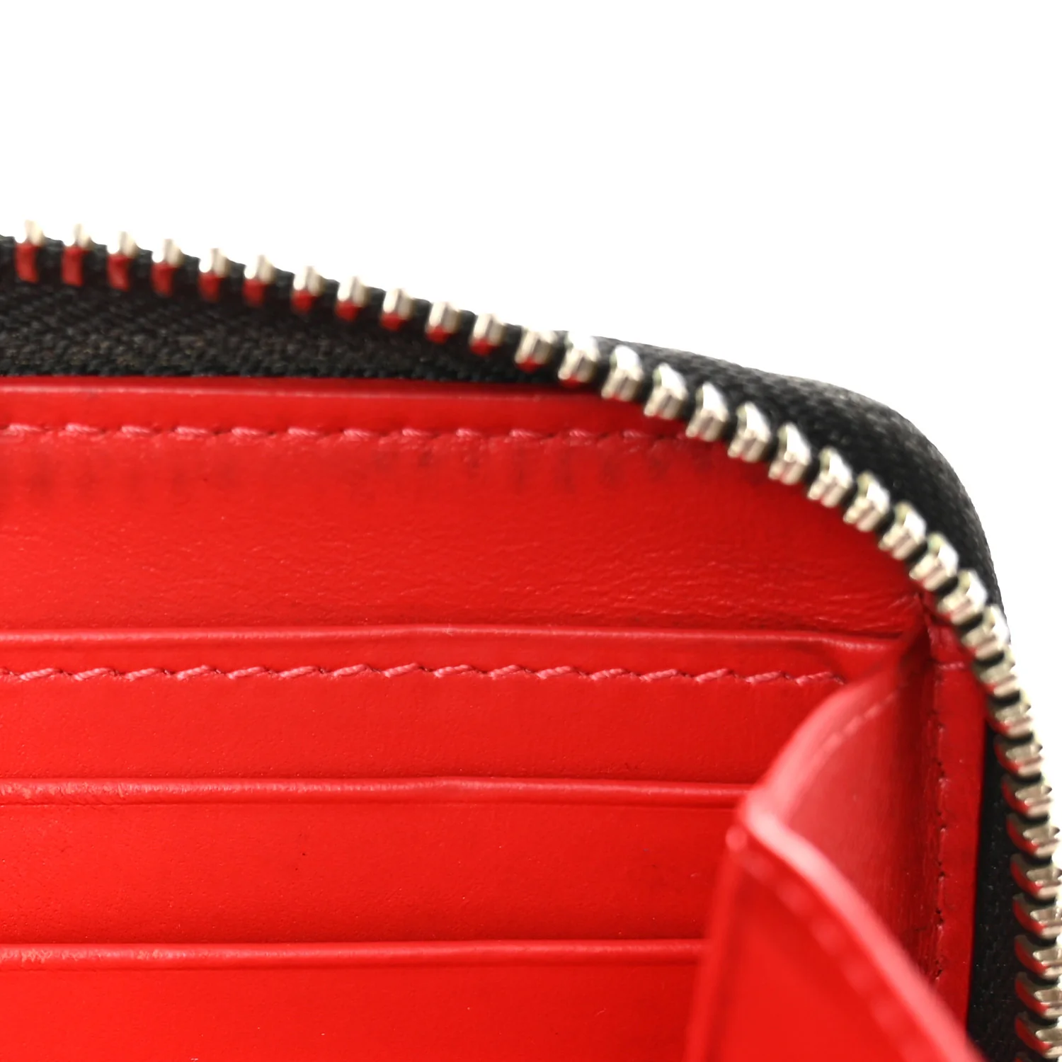 Metallic Patent Panettone Spiked Zip Around Wallet Silver - Image 8