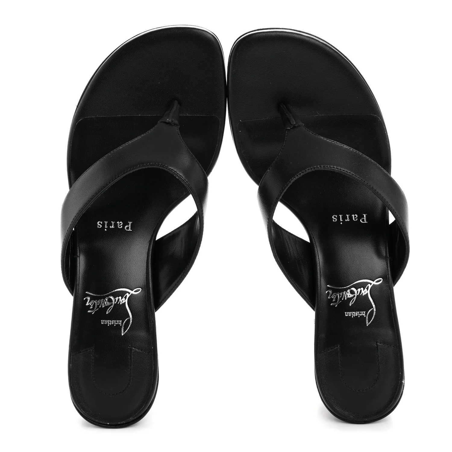 Nappa Janetonga 55 Thong Sandals 36.5 Black - Image 2