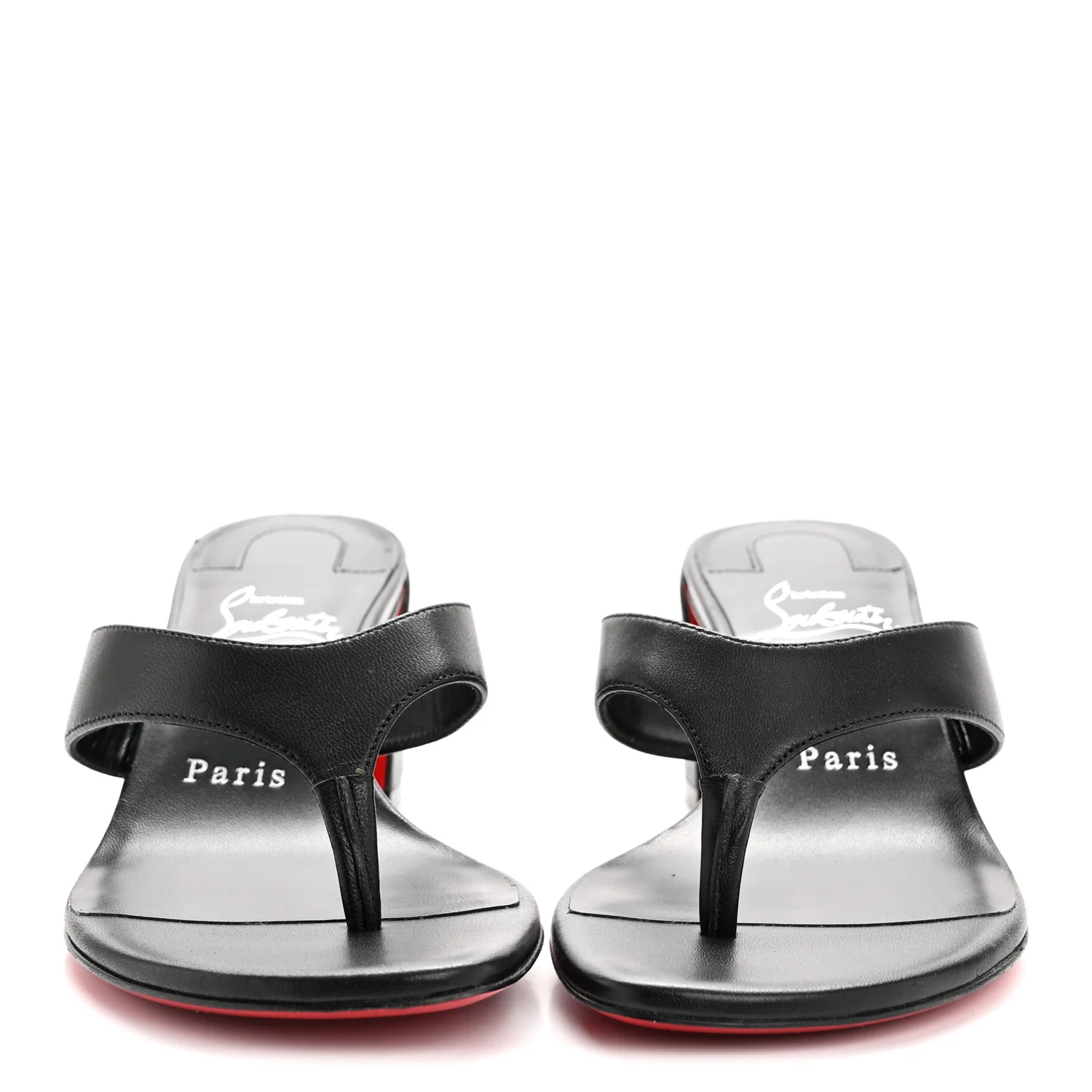 Nappa Janetonga 55 Thong Sandals 36.5 Black - Image 3