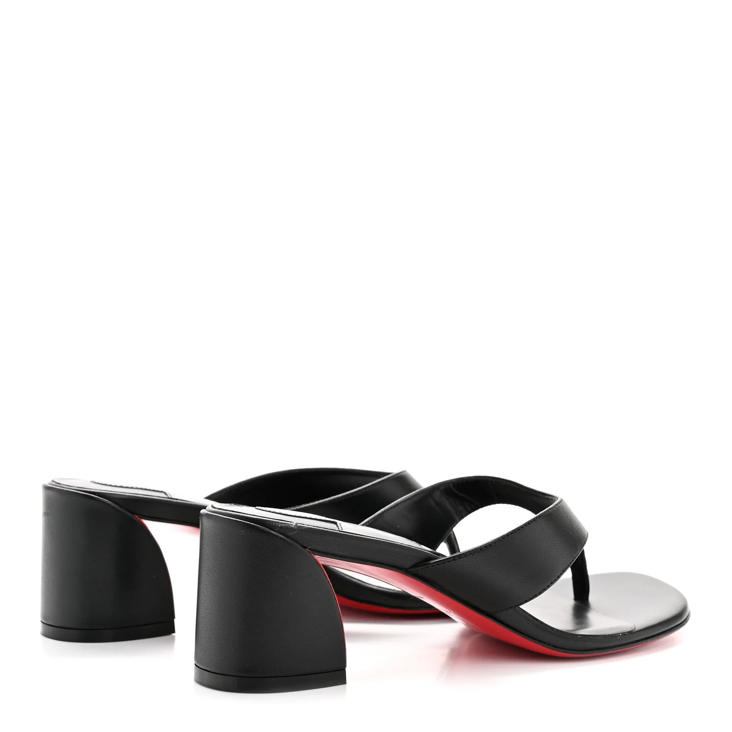 Nappa Janetonga 55 Thong Sandals 36.5 Black - Image 5