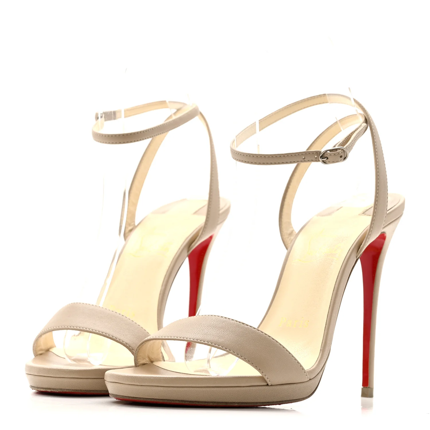 Nappa Loubi Queen 120 Pumps 37 Nude - Image 4