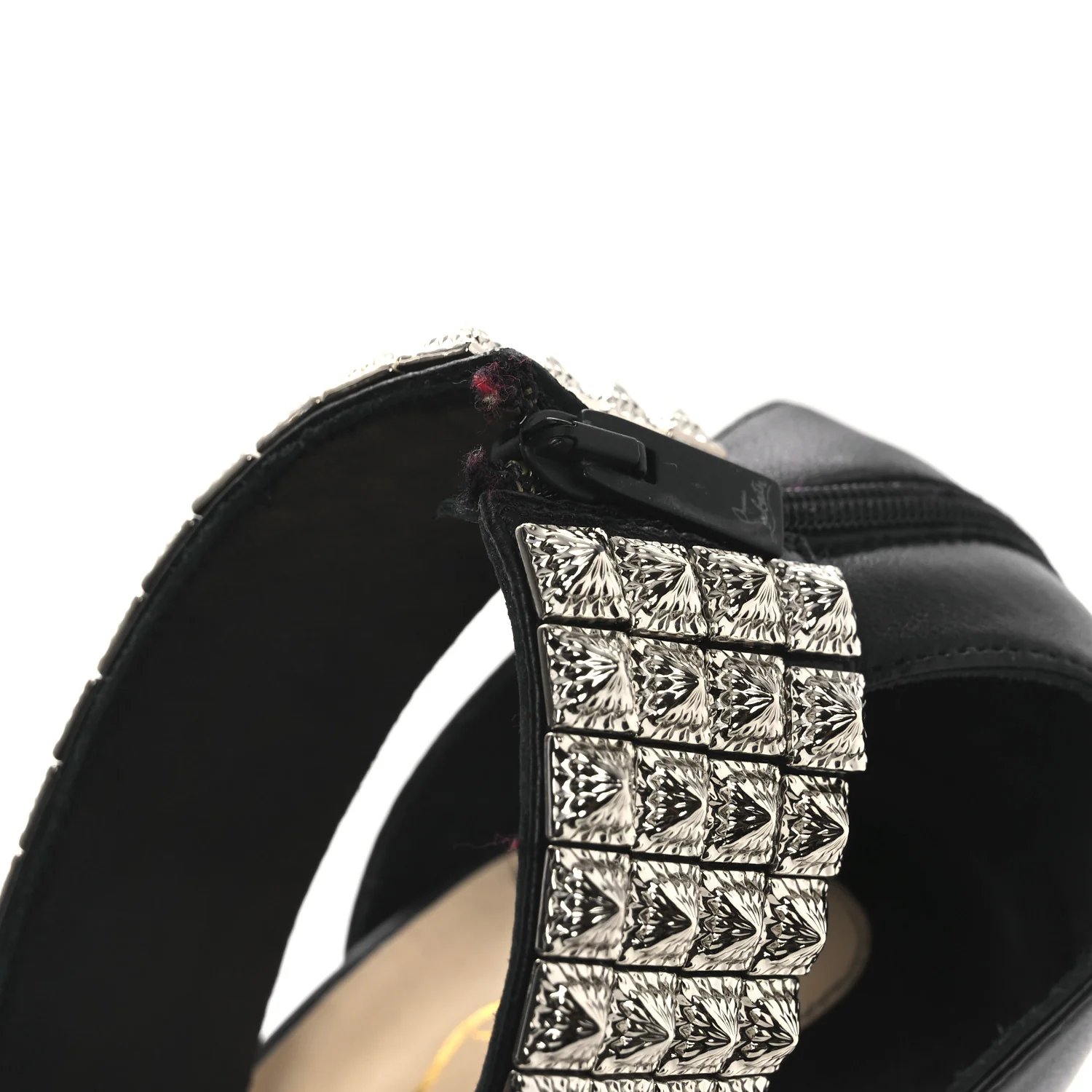 Nappa Priyadora 100 Studded Sandals 39 Black Silver - Image 10