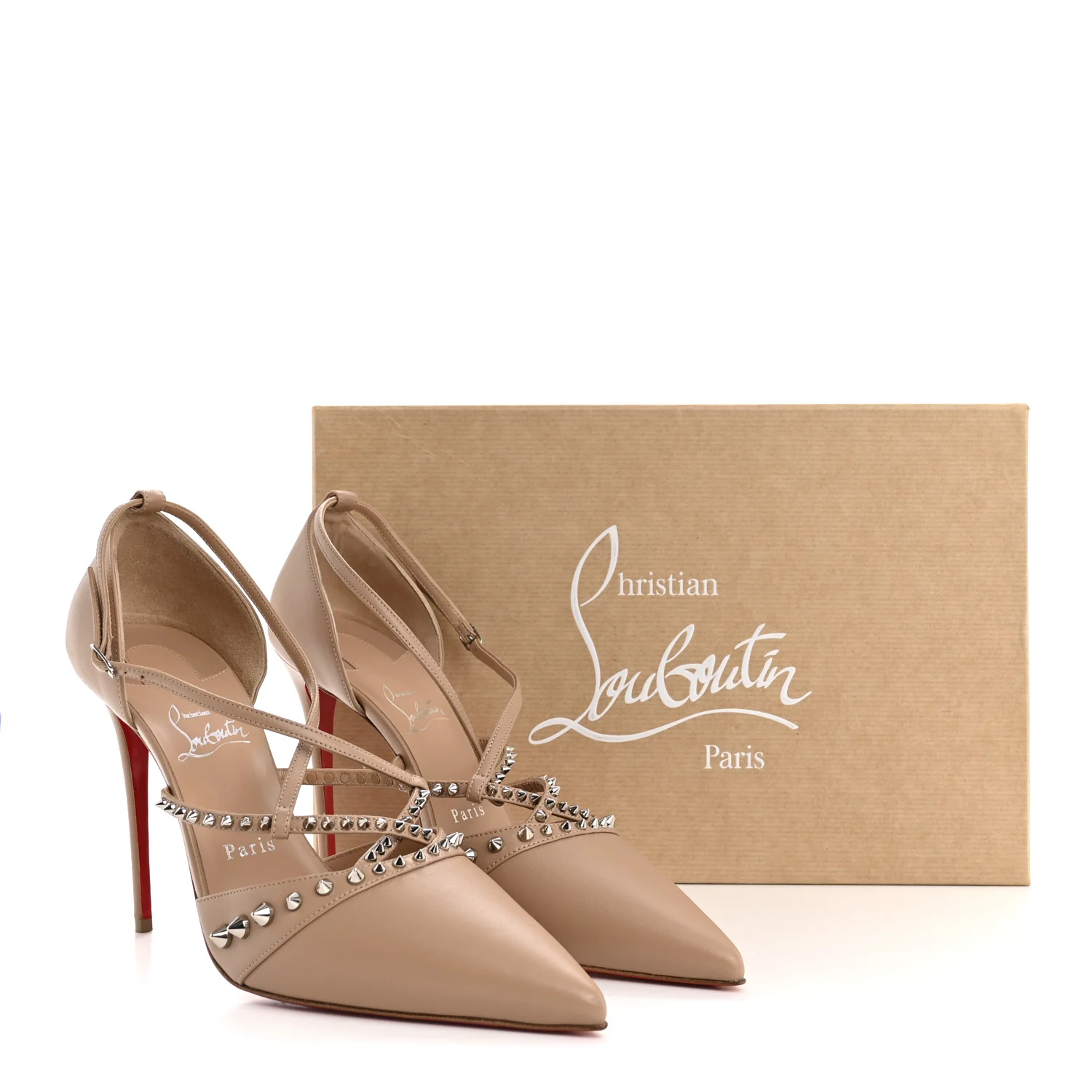 Nappa Studded Tatooshka 100 Pumps 40 Blush - Image 9