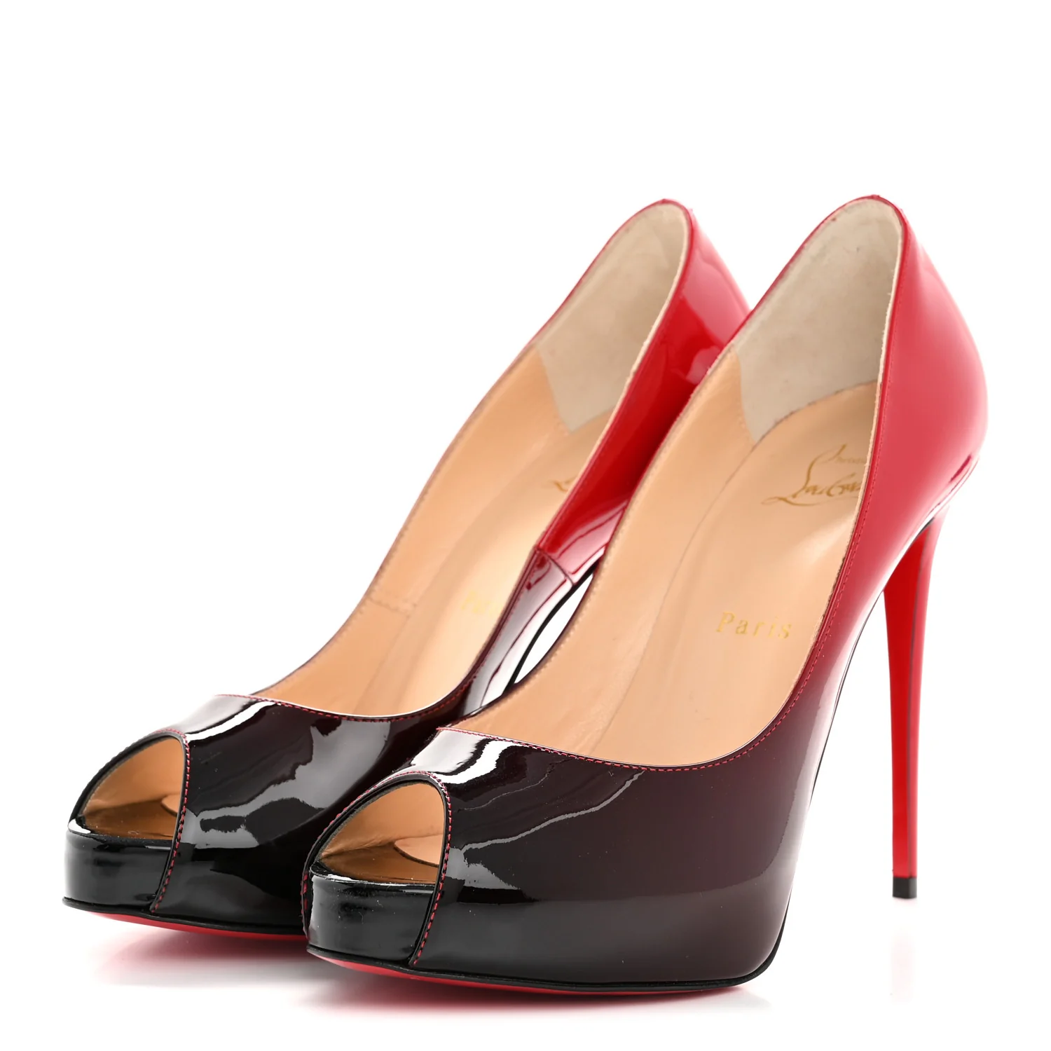 Patent Degrade New Very Prive 120 Pumps 37 Black Red - Image 8