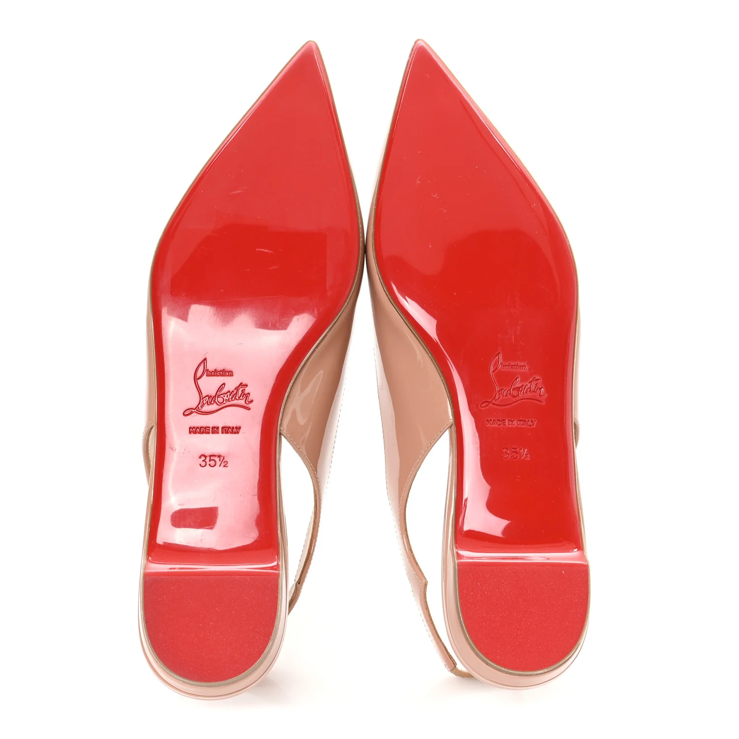 Patent Hot Chickita Slingback Flats 35.5 Nude - Image 6