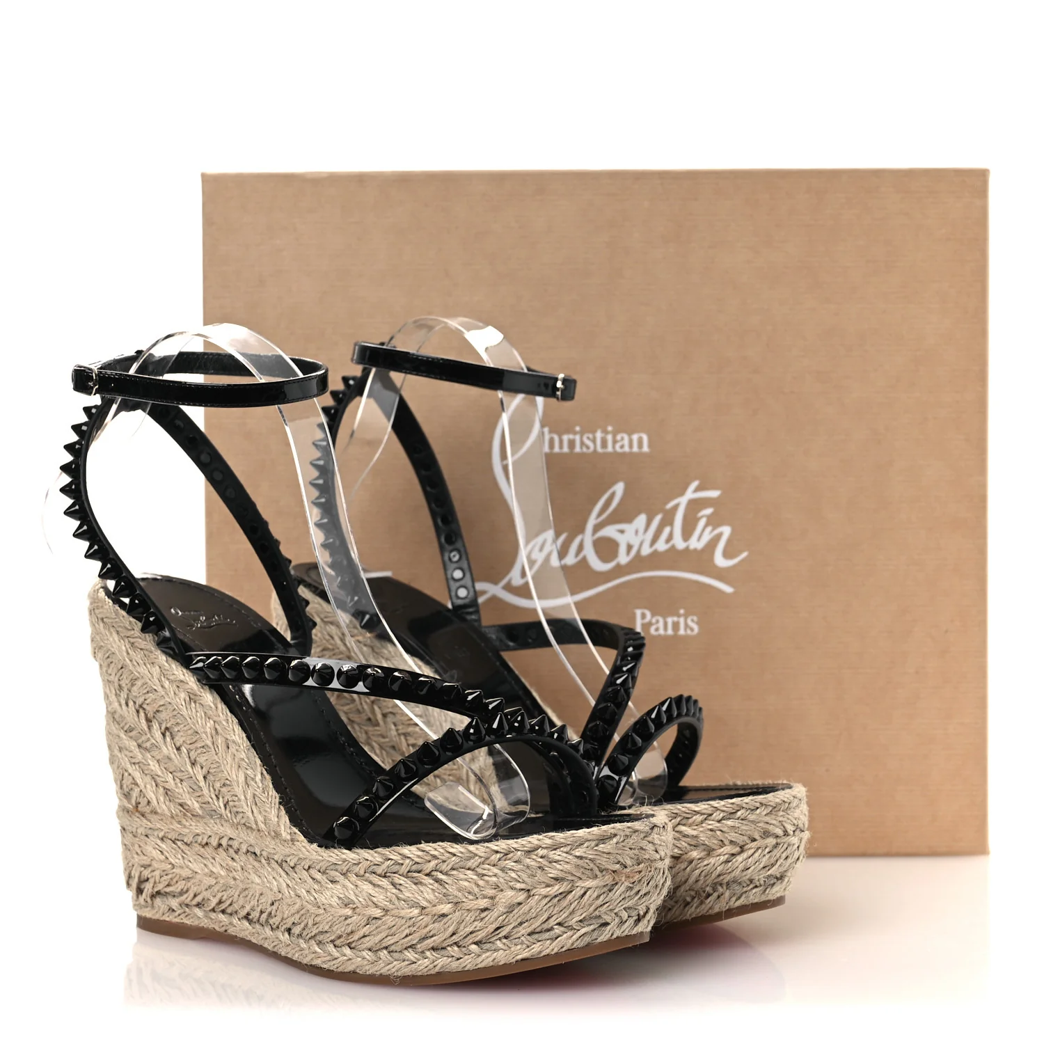 Patent Mafaldina 120 Wedge Sandals 40 Black - Image 11