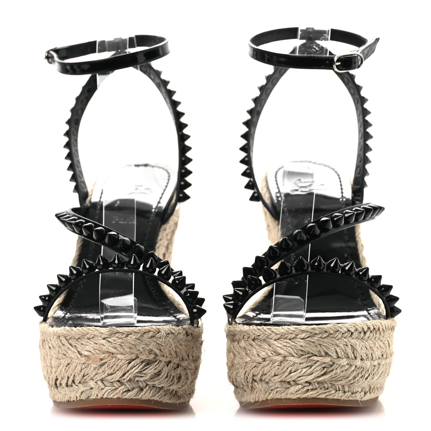 Patent Mafaldina 120 Wedge Sandals 40 Black - Image 3
