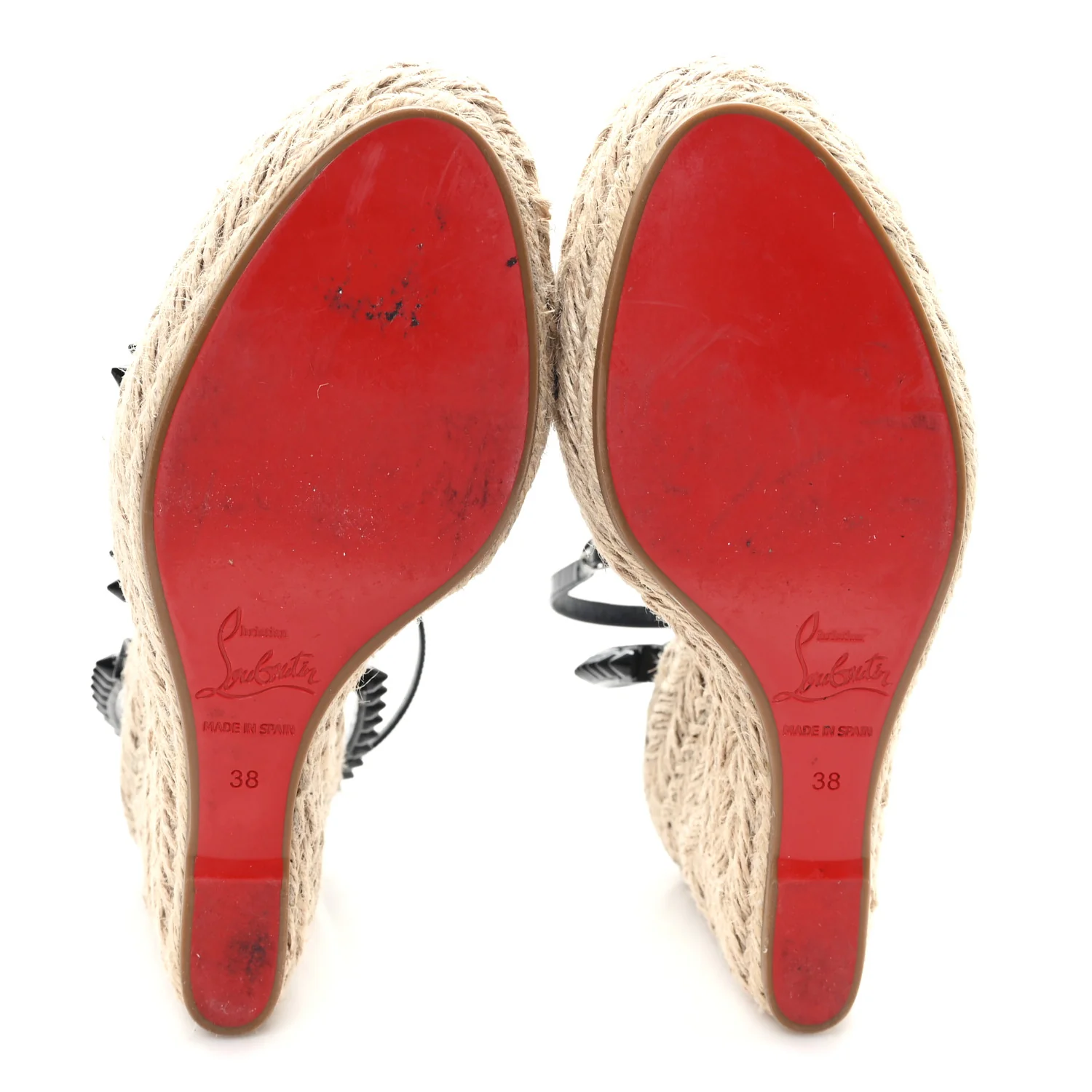 Patent Monochrome Mafaldina 120 Wedge Sandals 38 Black - Image 6