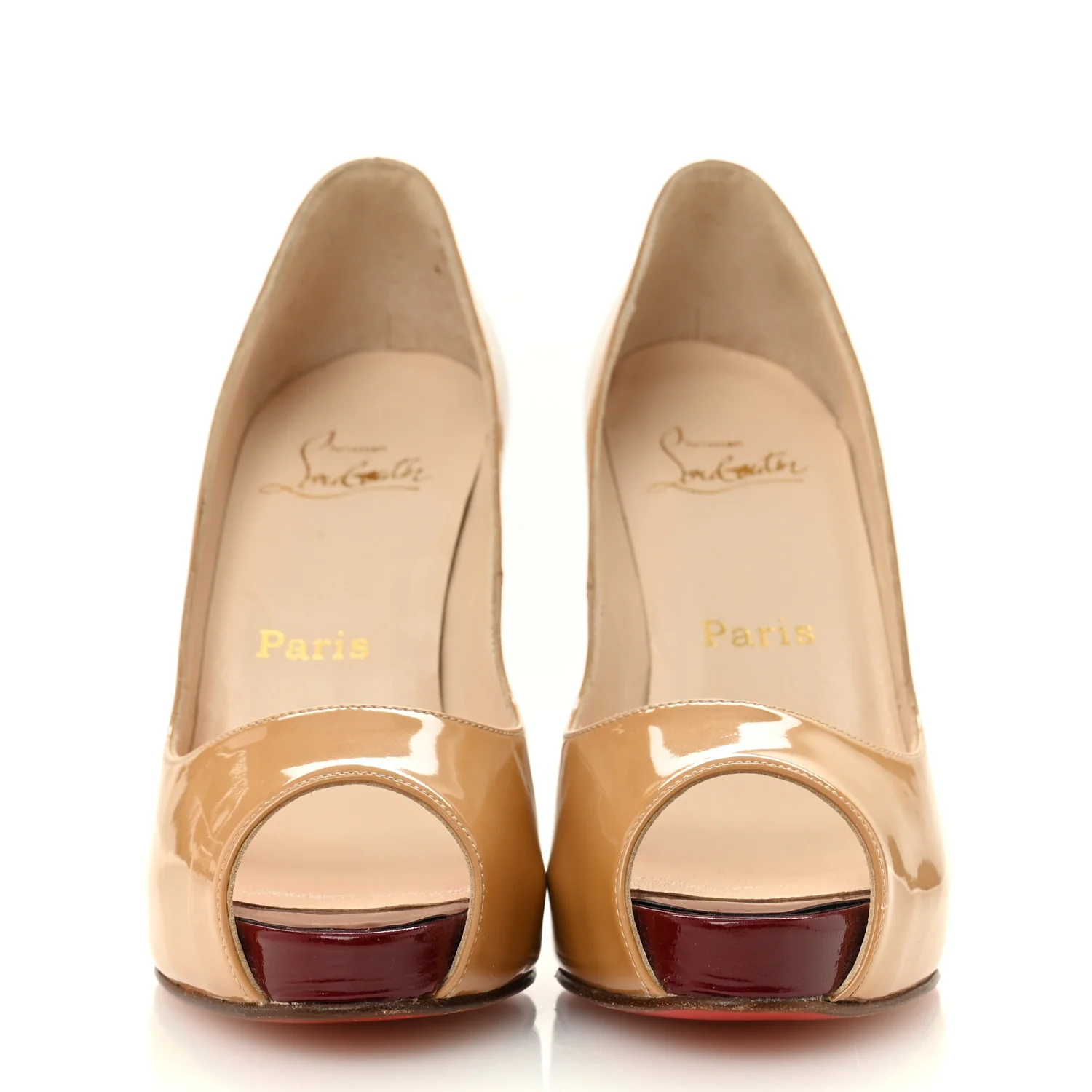 Patent Peep Toe 100 Pumps 35.5 Nude - Image 2