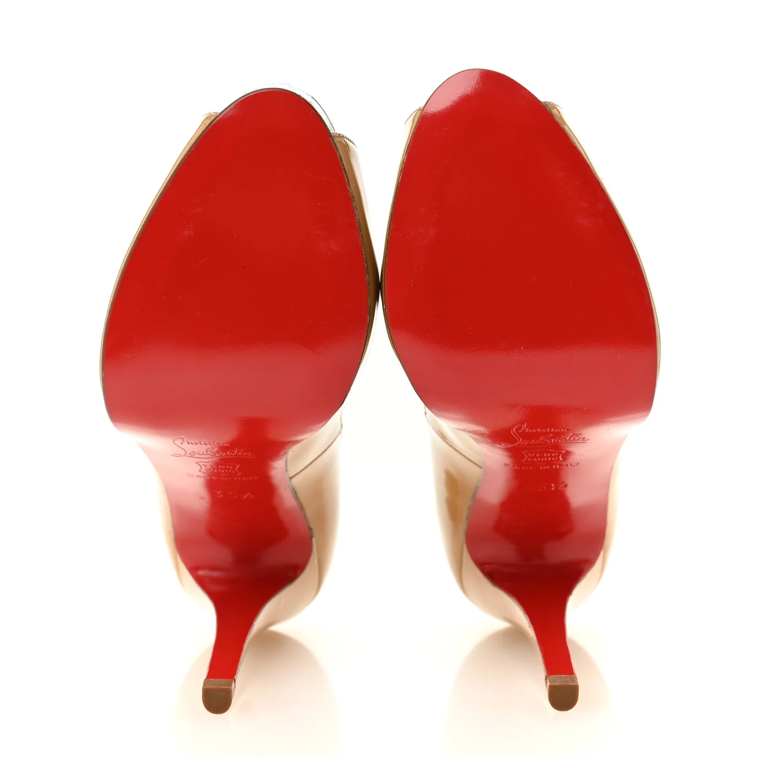 Patent Peep Toe 100 Pumps 35.5 Nude - Image 6