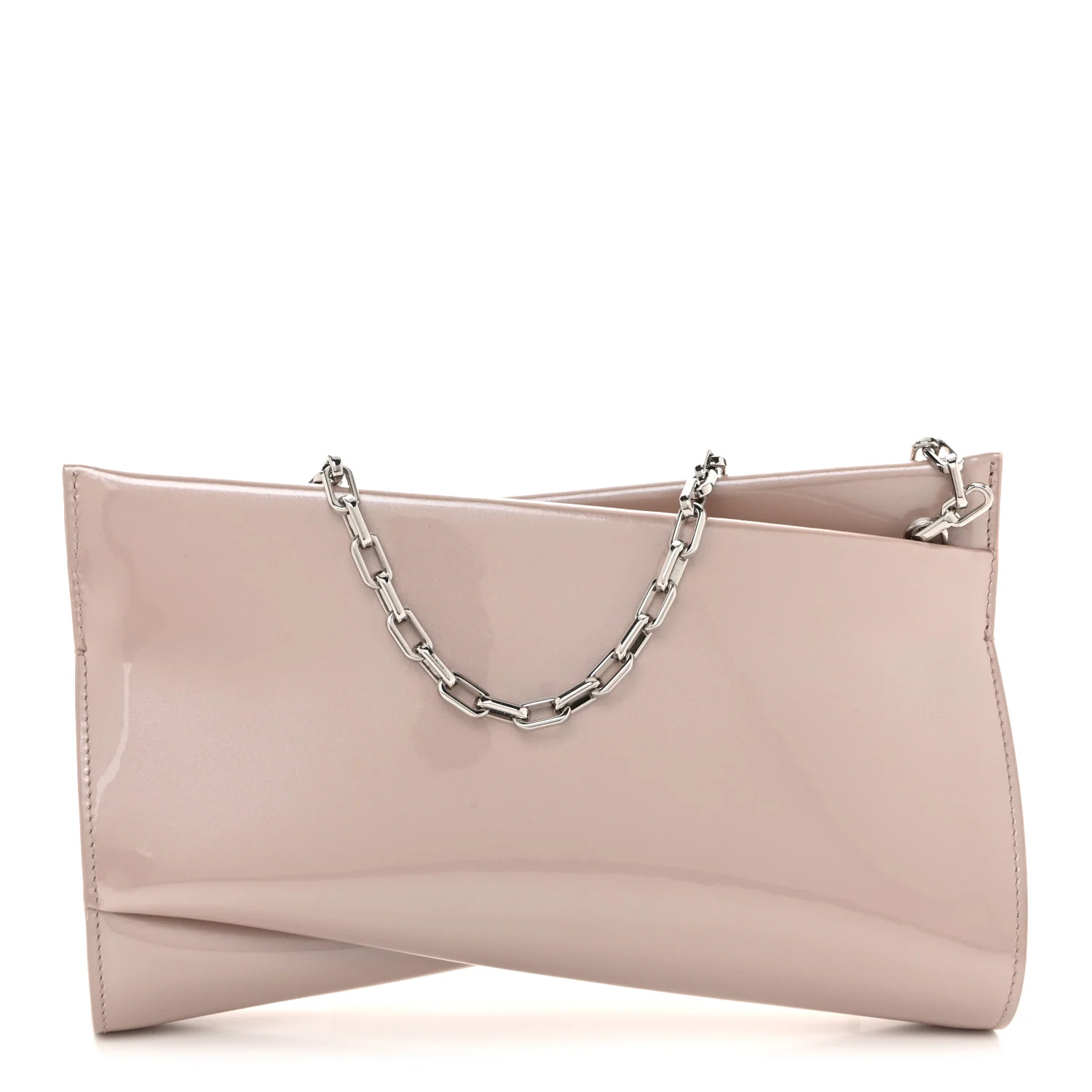 Patent Perle Loubitwist Clutch Vintage Rose