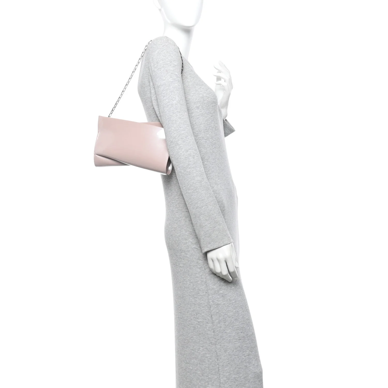 Patent Perle Loubitwist Clutch Vintage Rose - Image 2