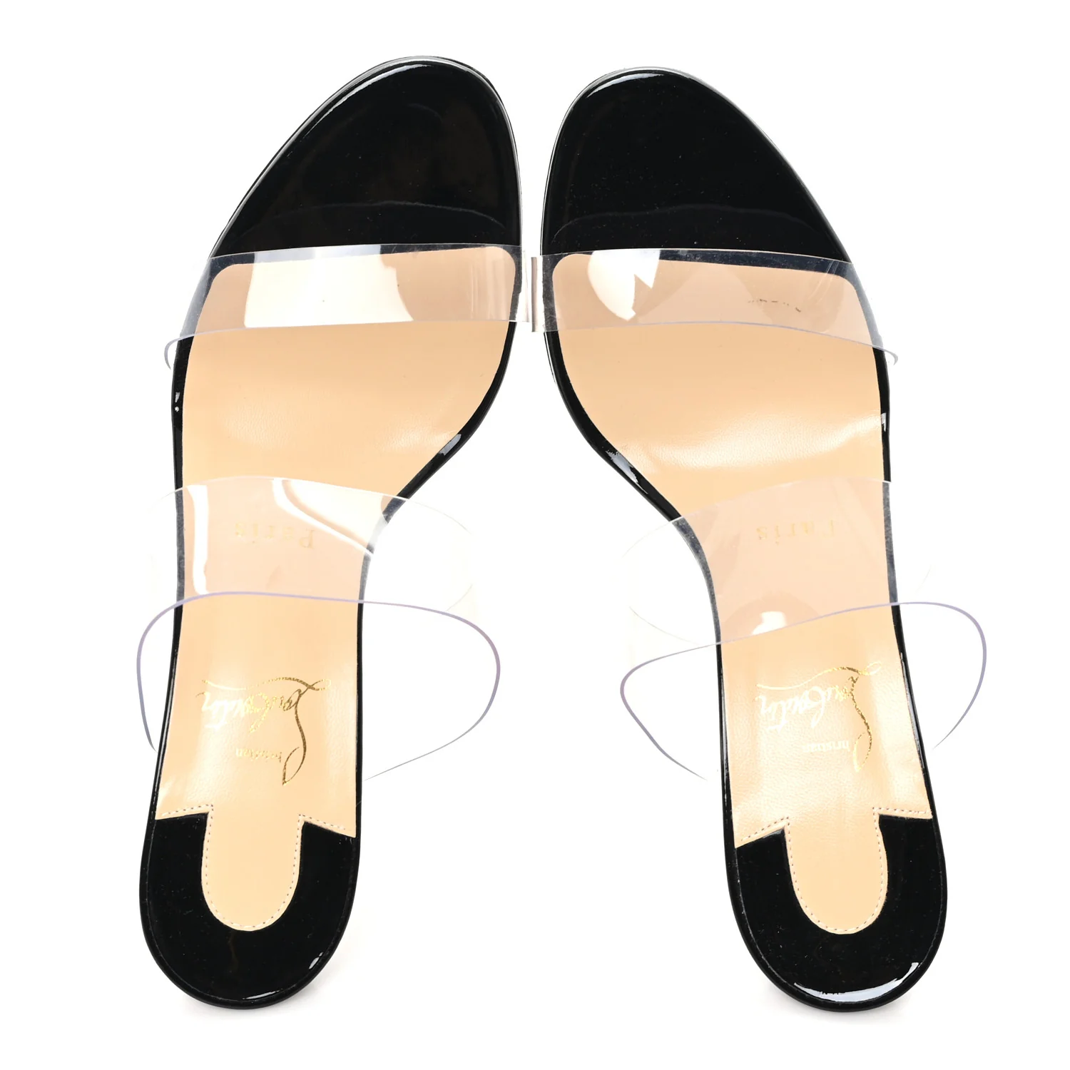 Patent PVC Just Nothing 85 Slide Sandals 38.5 Black - Image 2