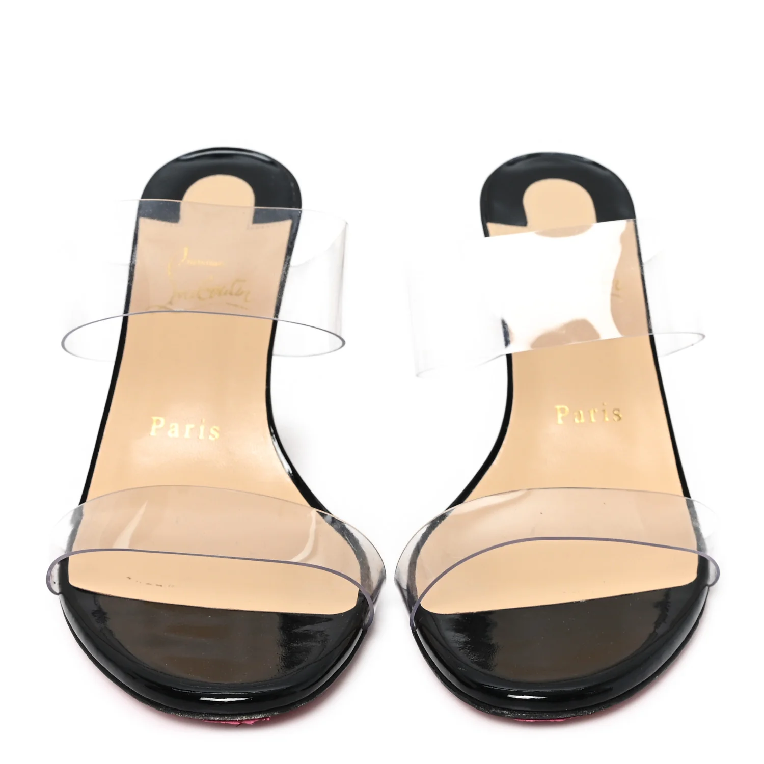 Patent PVC Just Nothing 85 Slide Sandals 38.5 Black - Image 3