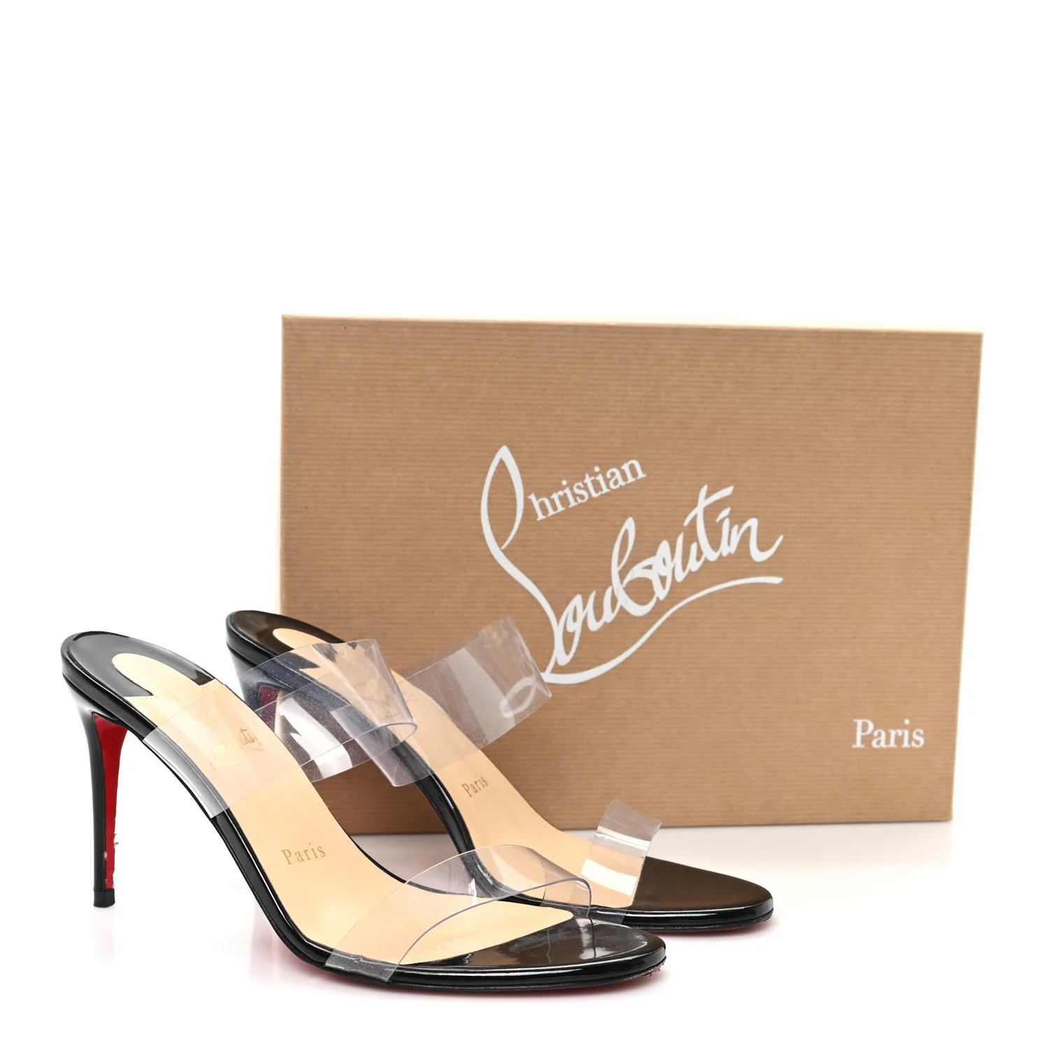 Patent PVC Just Nothing 85 Slide Sandals 38.5 Black - Image 9