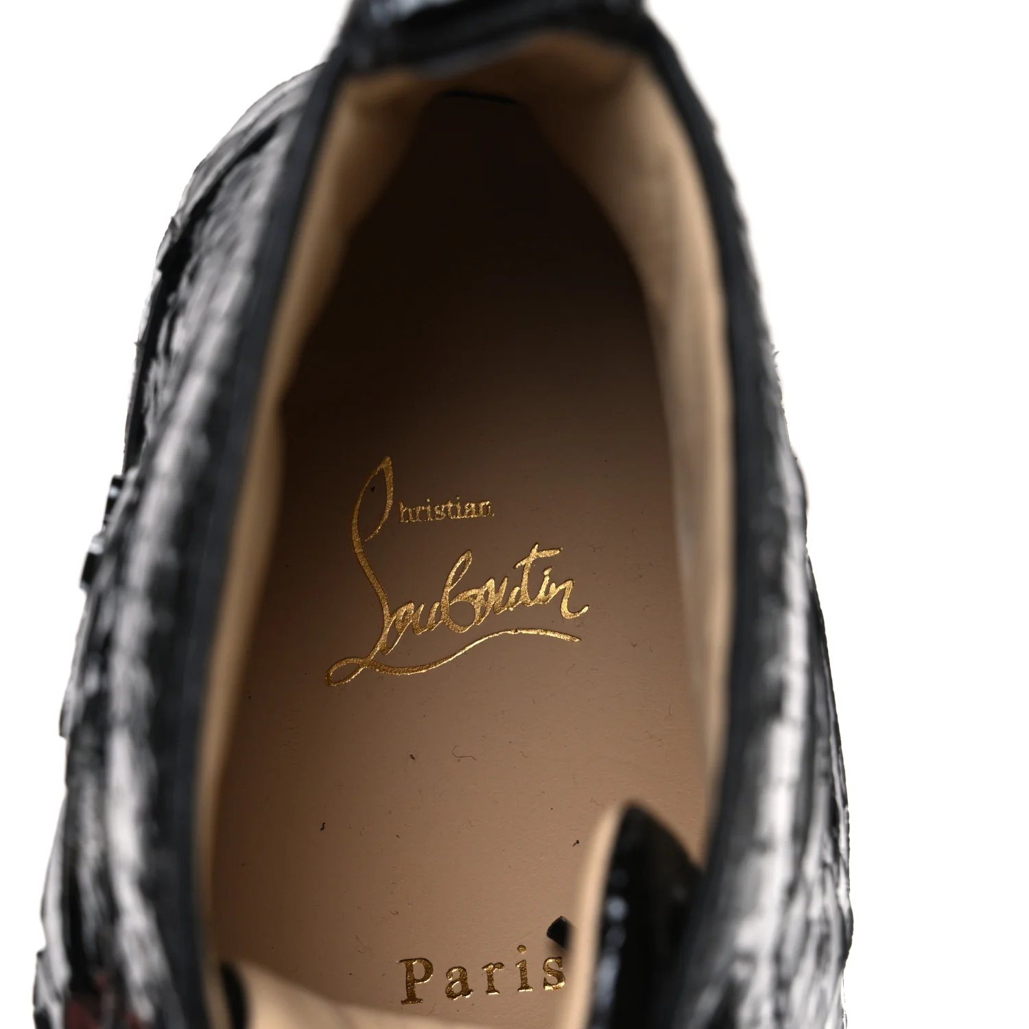 Patent Snakeskin Mens Louis Flat Sneakers 40 Black - Image 10