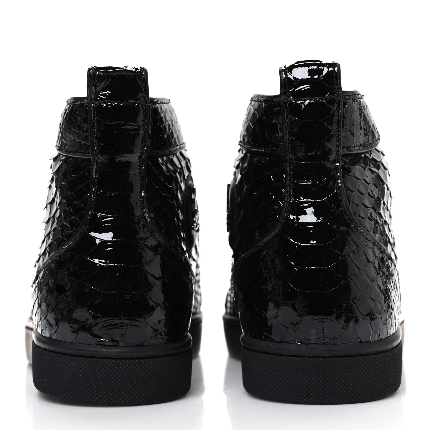 Patent Snakeskin Mens Louis Flat Sneakers 40 Black - Image 6