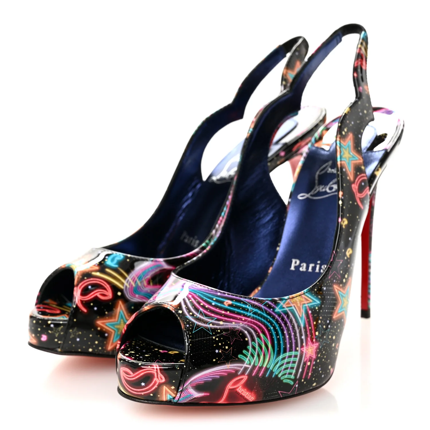 Patent Starlight Hot Chick Slingback Alta 120 Pumps 37.5 Multicolor - Image 4