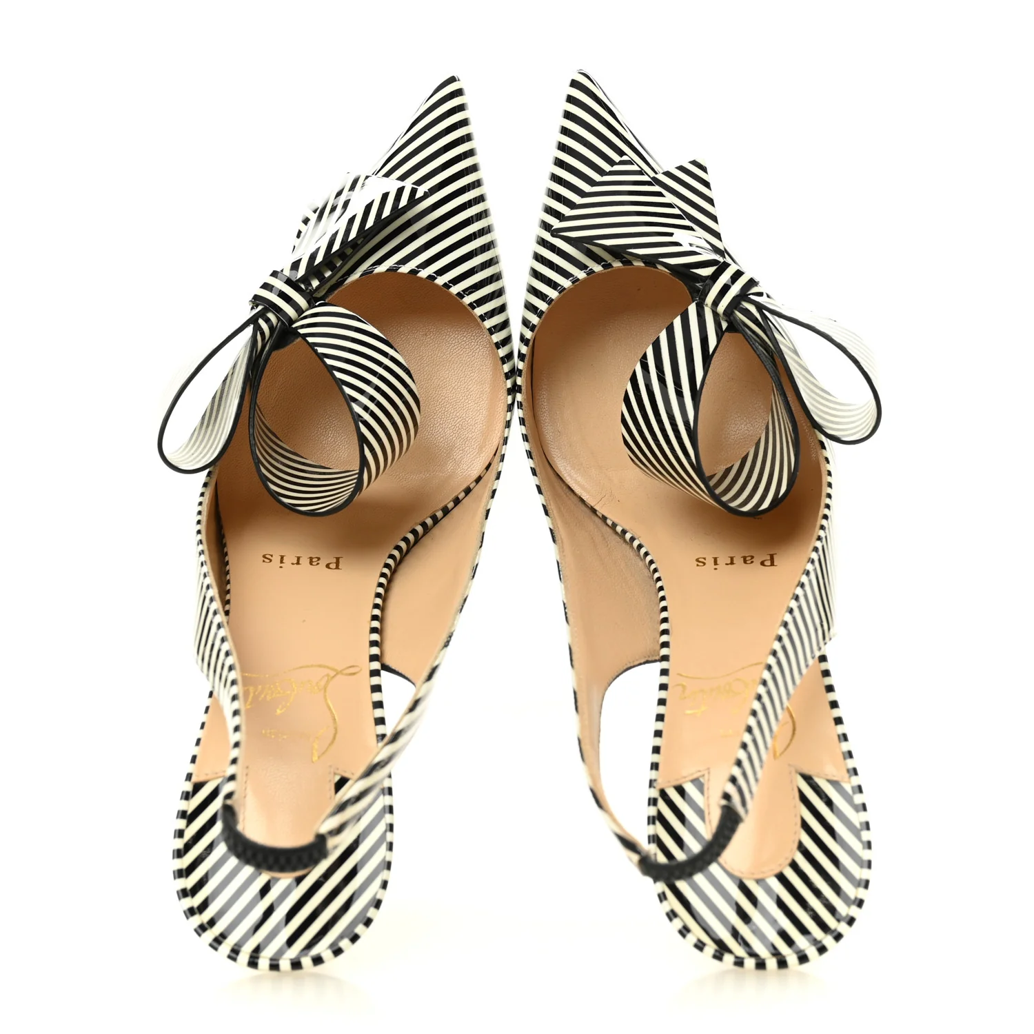 Patent Stripes Clare Nodo 80 Pumps 35 Black White - Image 2