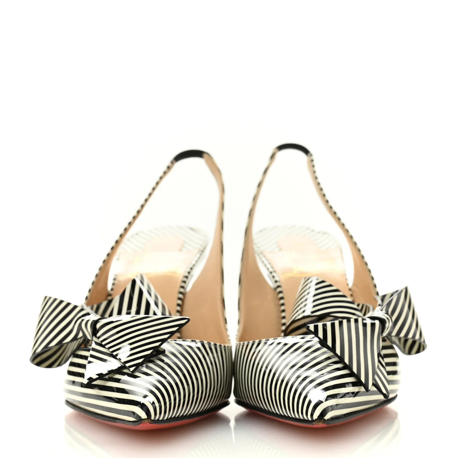 Patent Stripes Clare Nodo 80 Pumps 35 Black White - Image 3