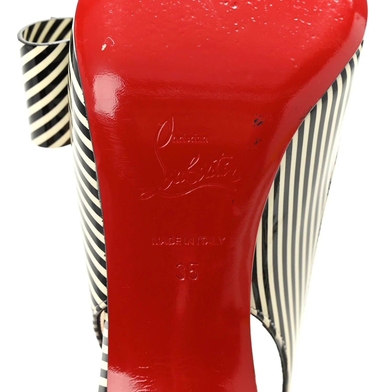 Patent Stripes Clare Nodo 80 Pumps 35 Black White - Image 8
