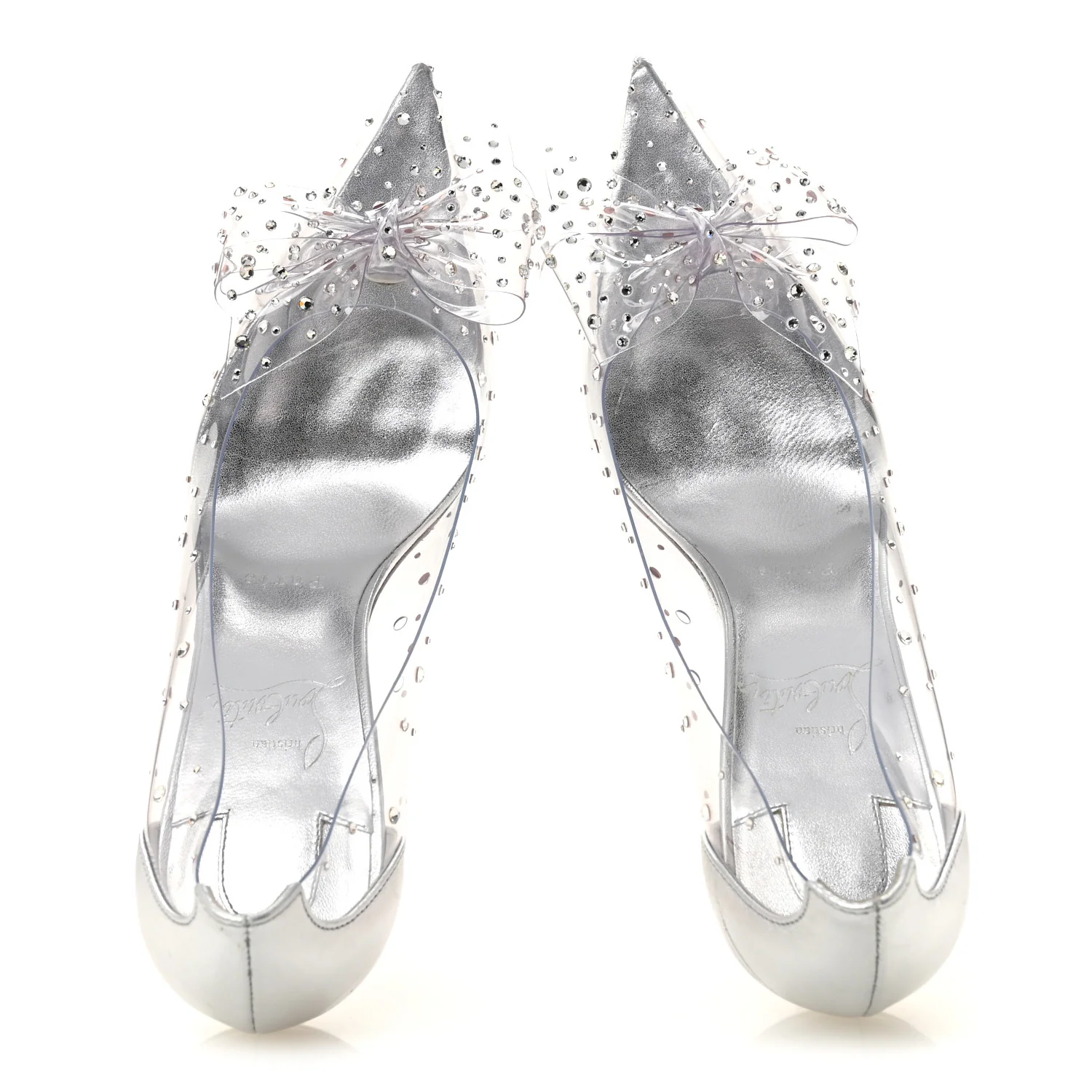 PVC Jelly Strass Nappa Laminata 80 Pumps 36.5 Crystal Silver - Image 2
