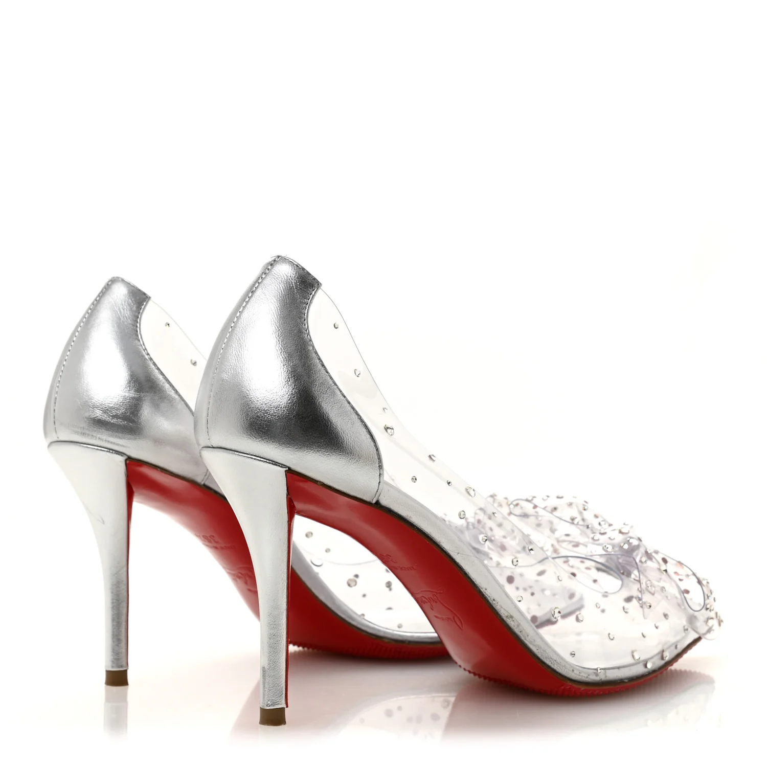 PVC Jelly Strass Nappa Laminata 80 Pumps 36.5 Crystal Silver - Image 5