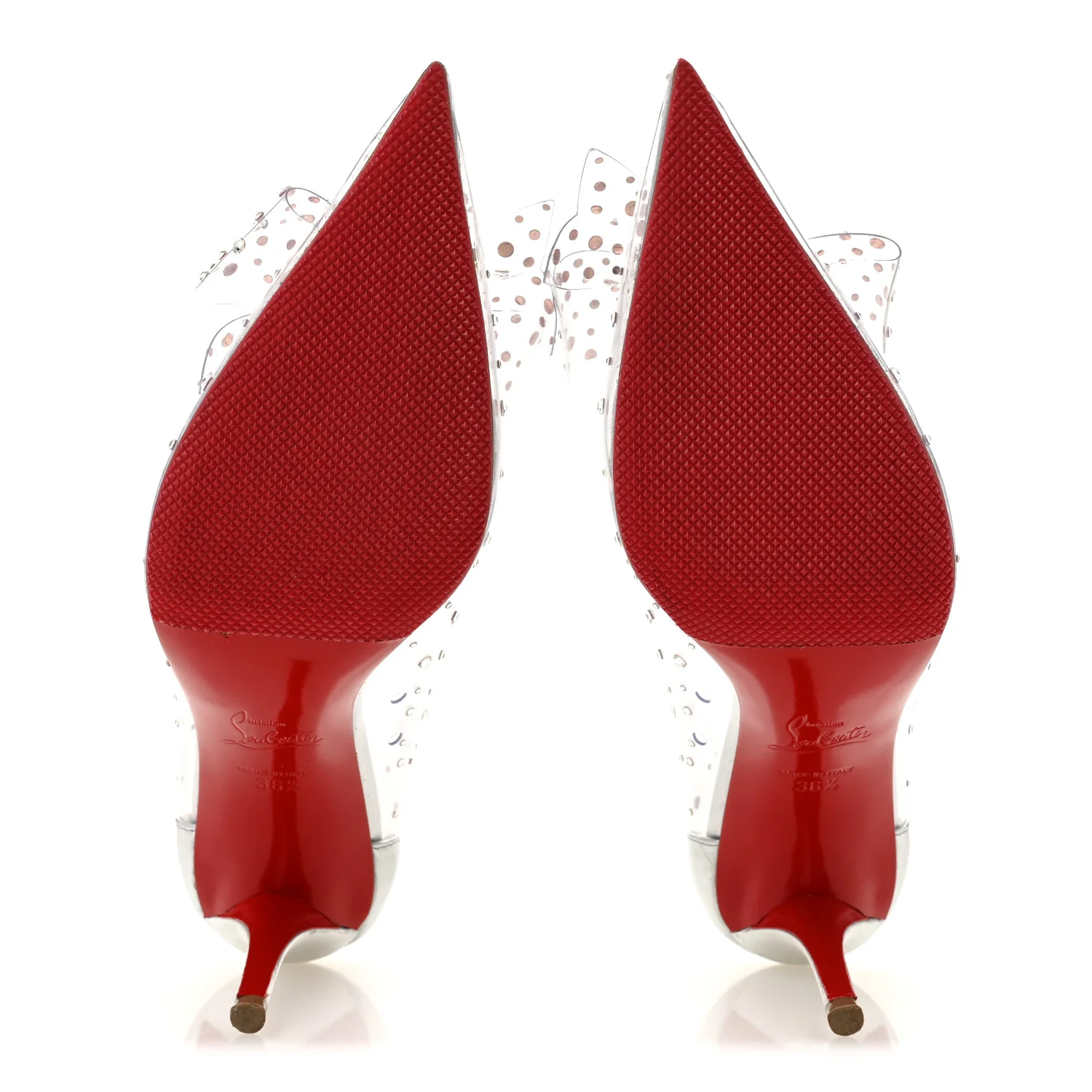 PVC Jelly Strass Nappa Laminata 80 Pumps 36.5 Crystal Silver - Image 6