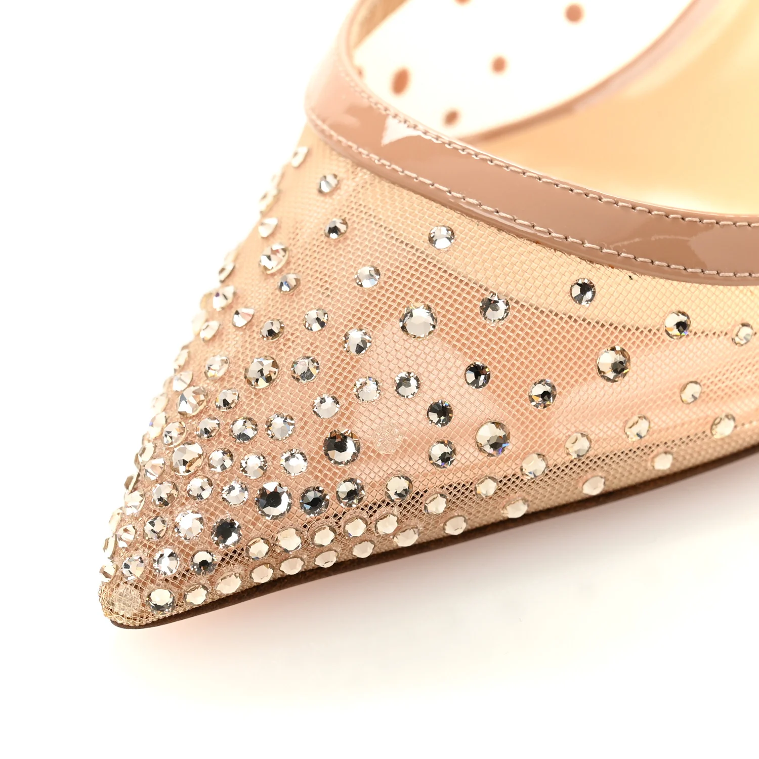 Rete Dentelle Patent Strass Twistissima 85 Pumps 36.5 Light Silk - Image 9