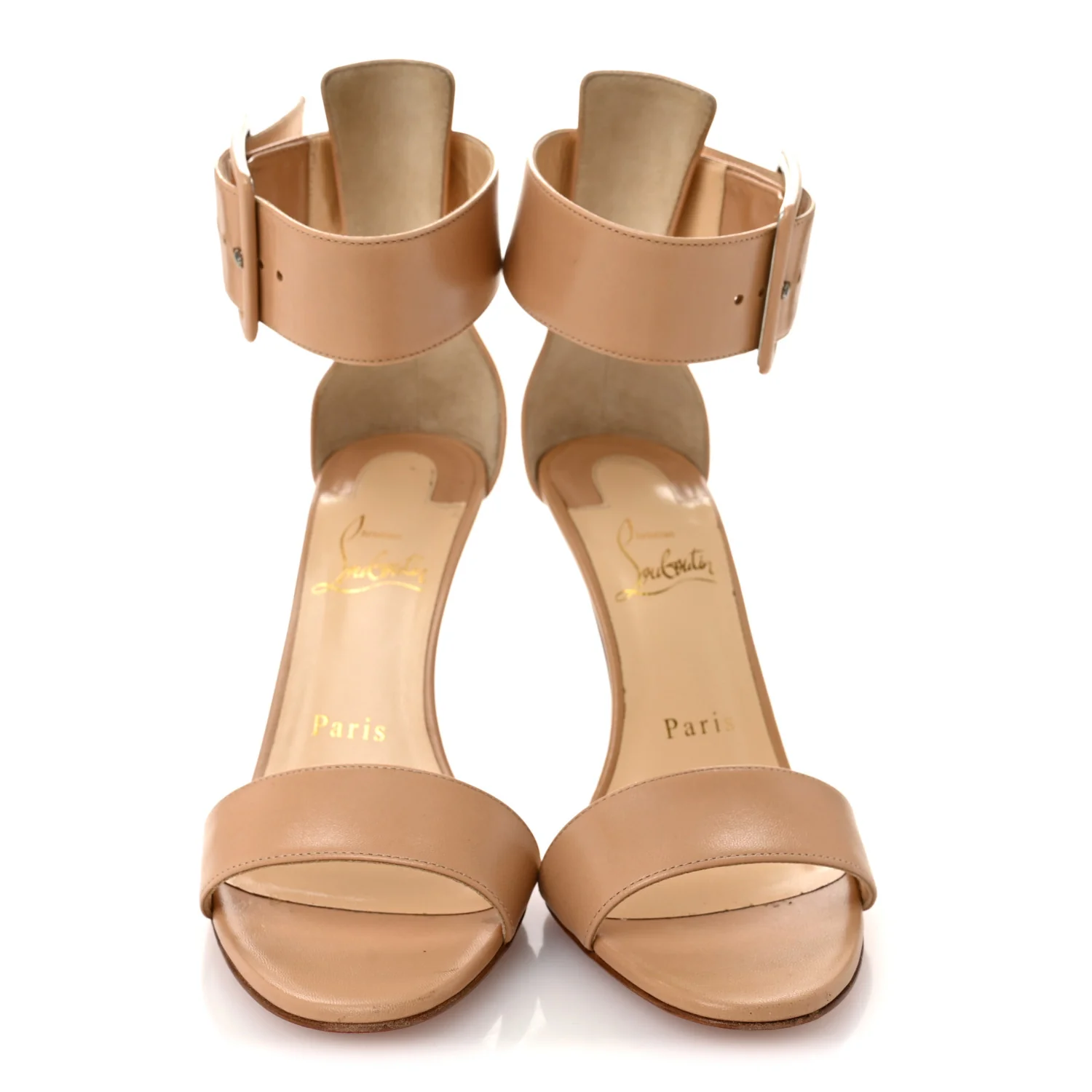Shiny Nappa Blade Runana 100 Sandals 35.5 Nude - Image 2