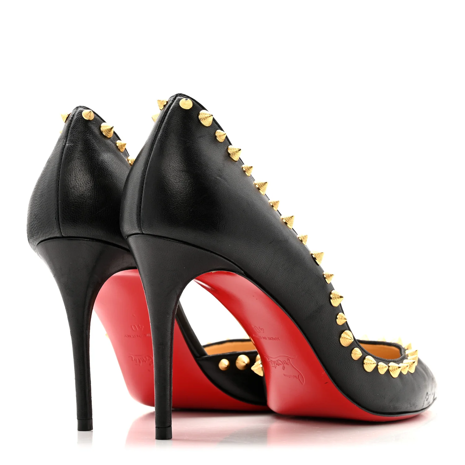 Shiny Nappa Irishell 100 Pumps 40 Black Gold - Image 9