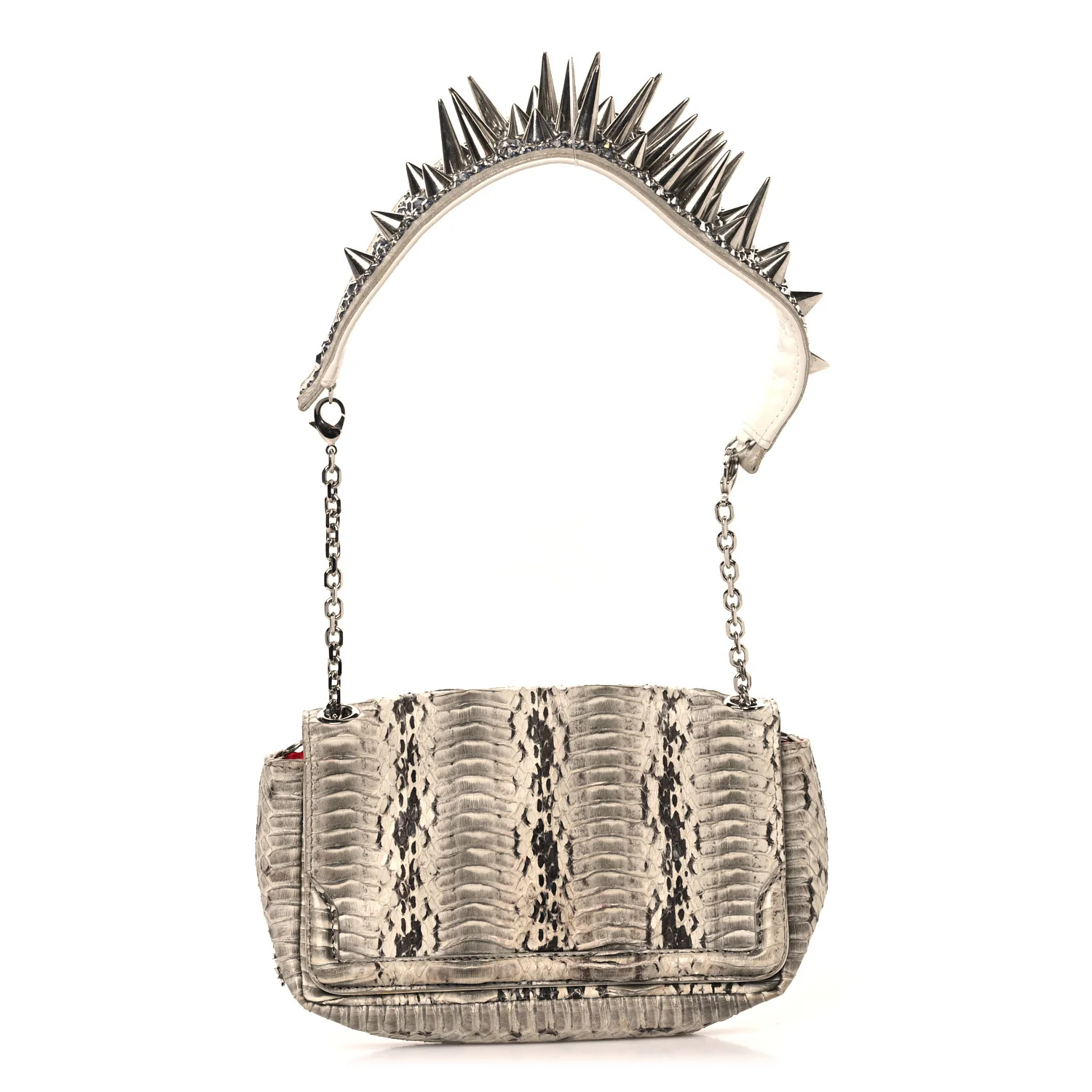Snakeskin Artemis Spike Strap White