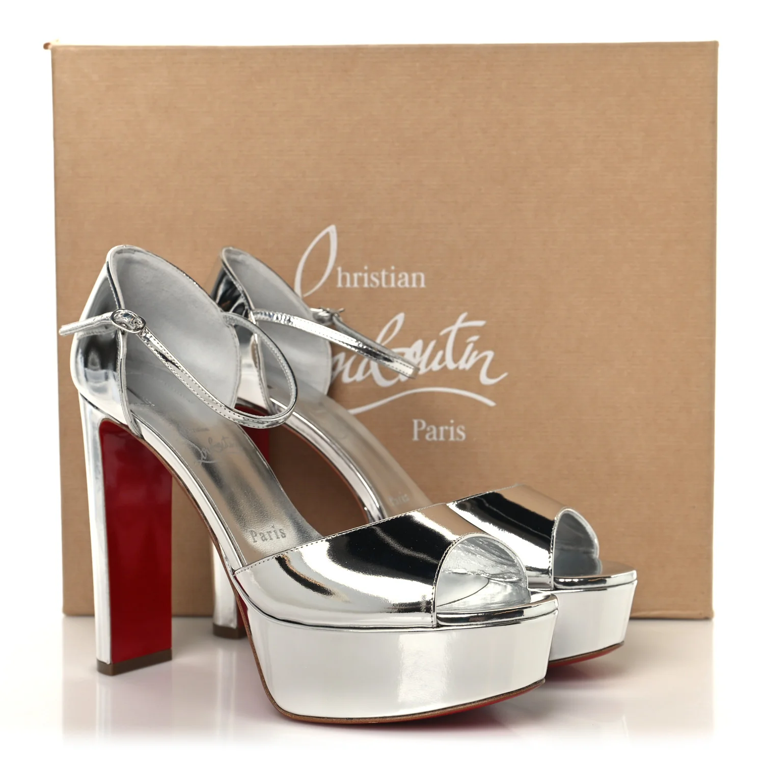Specchio Sandaloo 130 Sandals 39.5 Silver - Image 9