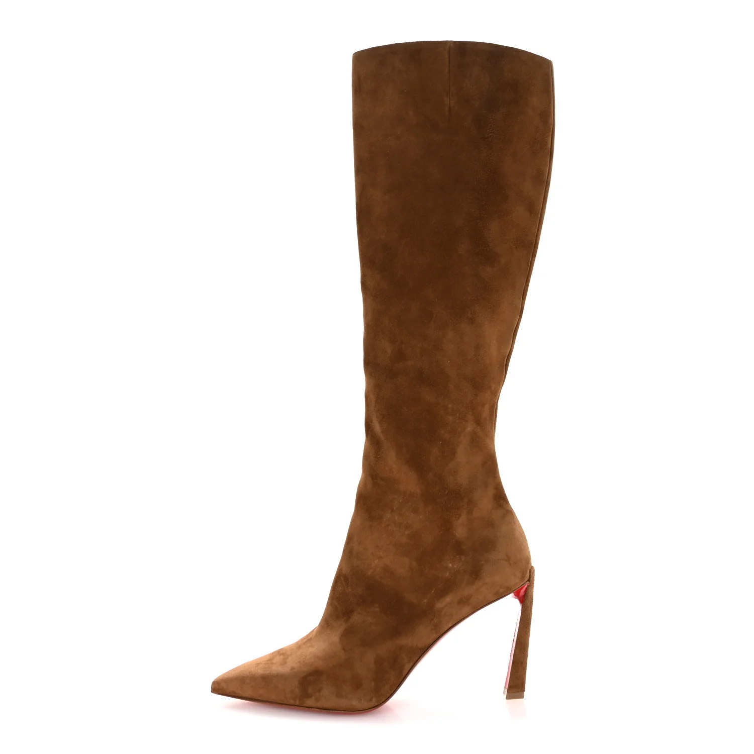 Suede Calfskin Condora Botta 85 Knee Boots 37 Brown