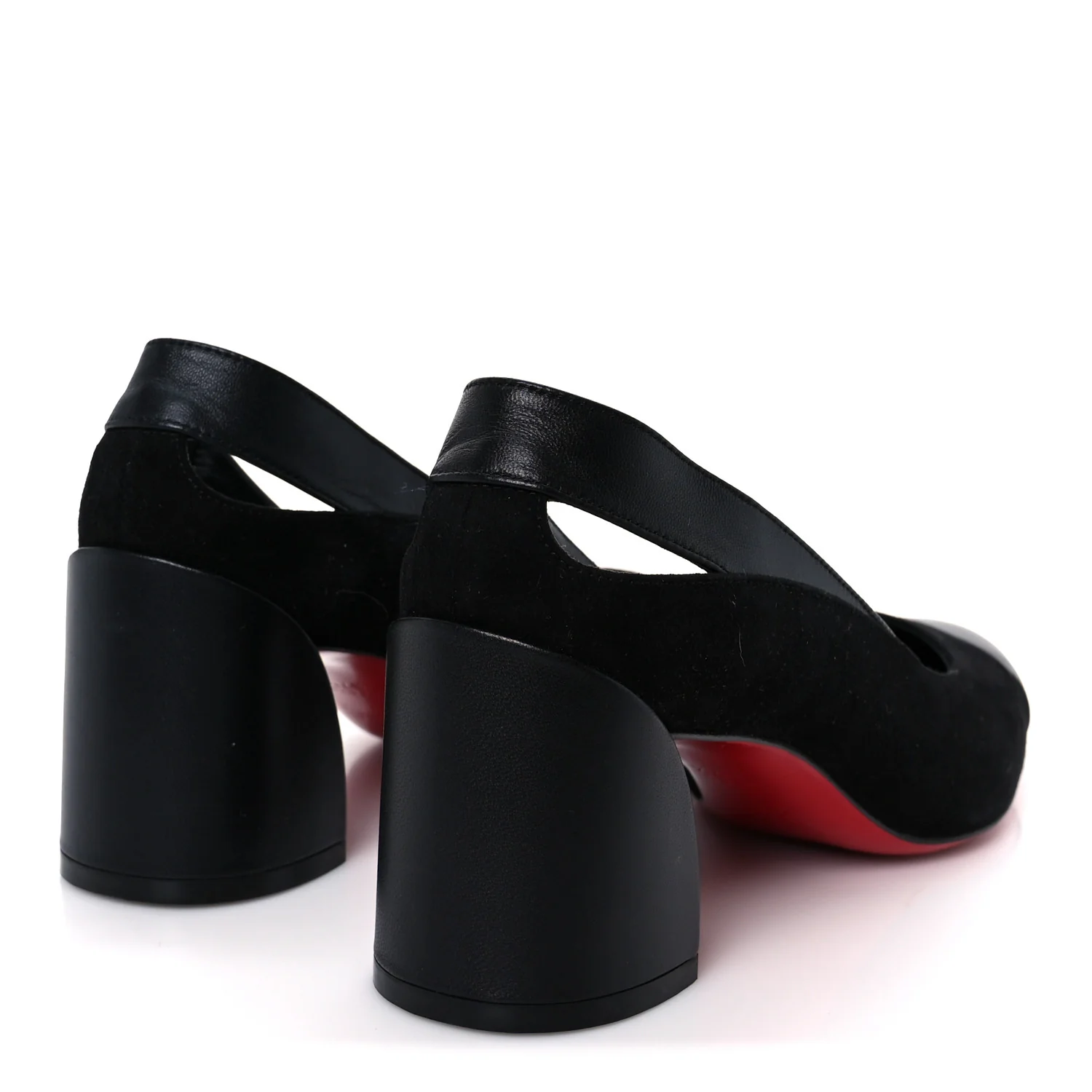 Suede Calfskin Miss Duvette 55mm Cap Toe Pumps 37.5 Black - Image 5