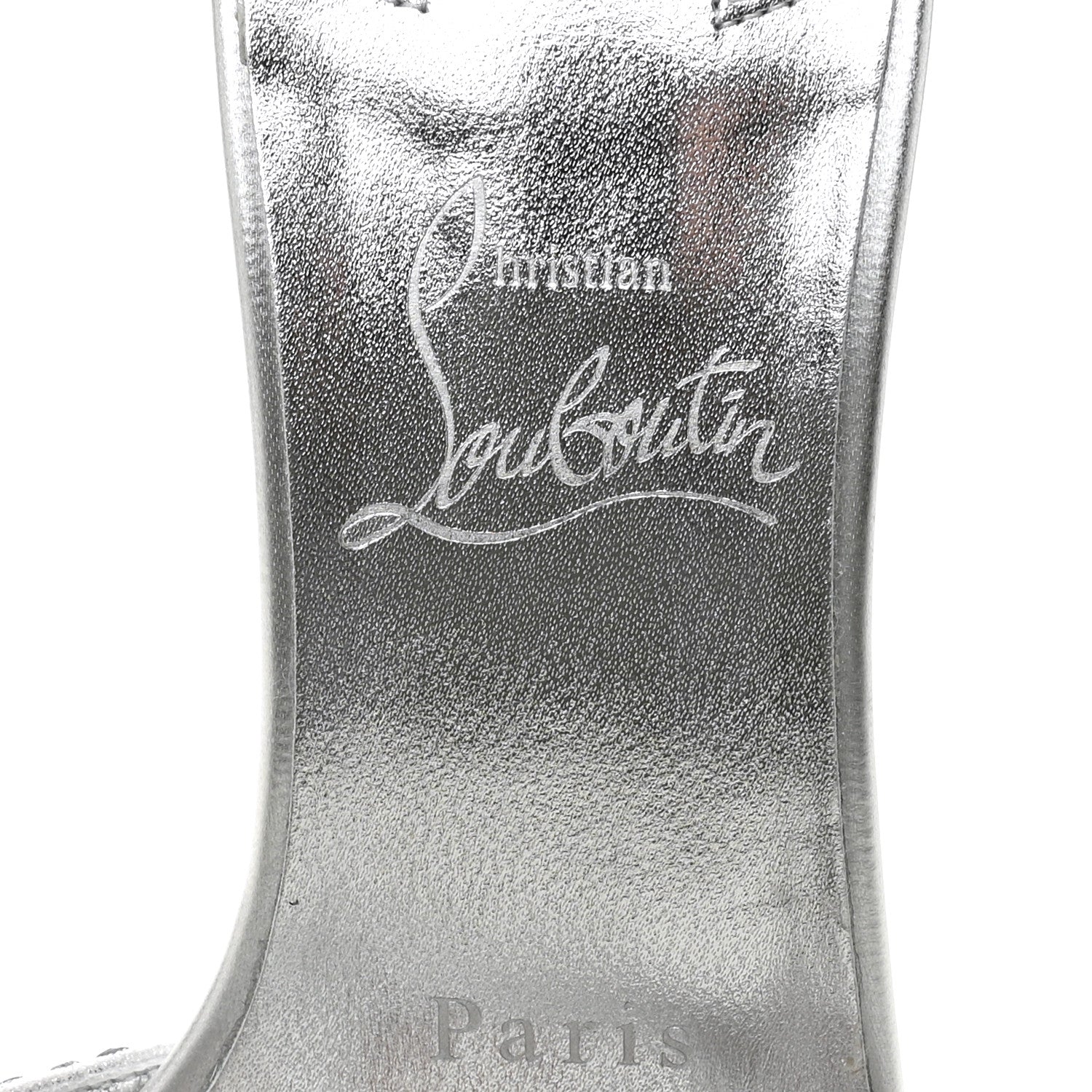 Suede Metallic Kid Lambskin Strass Mariza Is Back 85 Sandals 37.5 Silver - Image 7