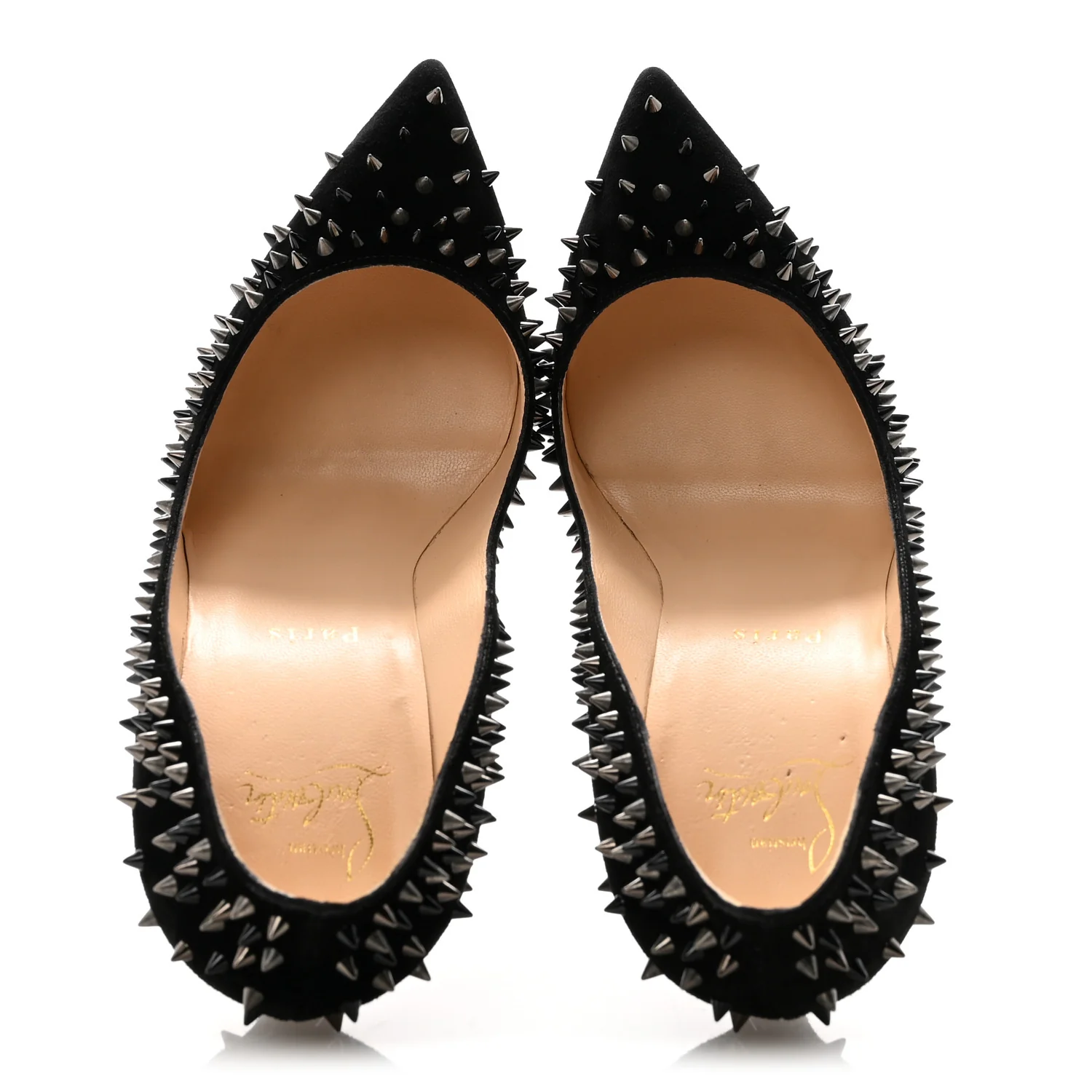 Suede Spikes 100 Pumps 38.5 Black - Image 2
