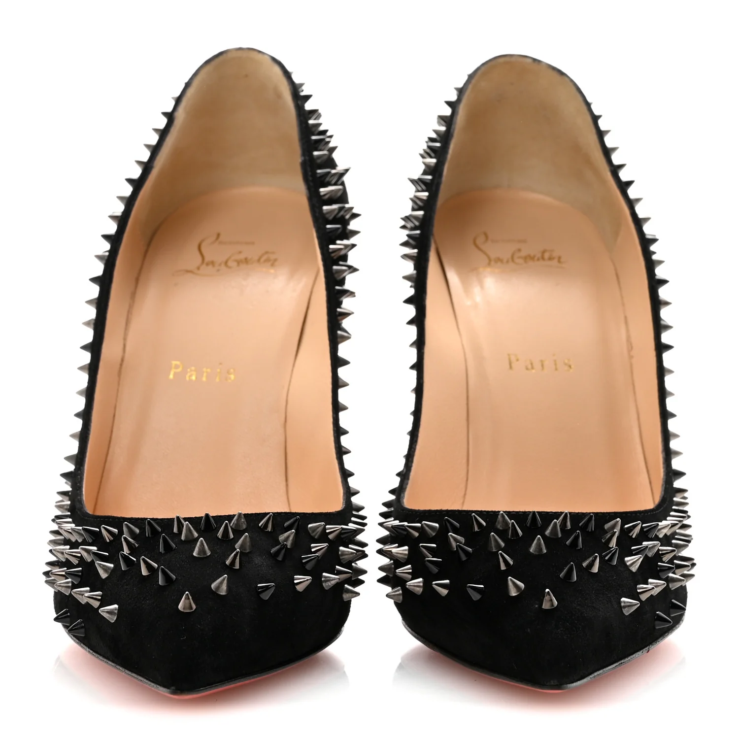 Suede Spikes 100 Pumps 38.5 Black - Image 3