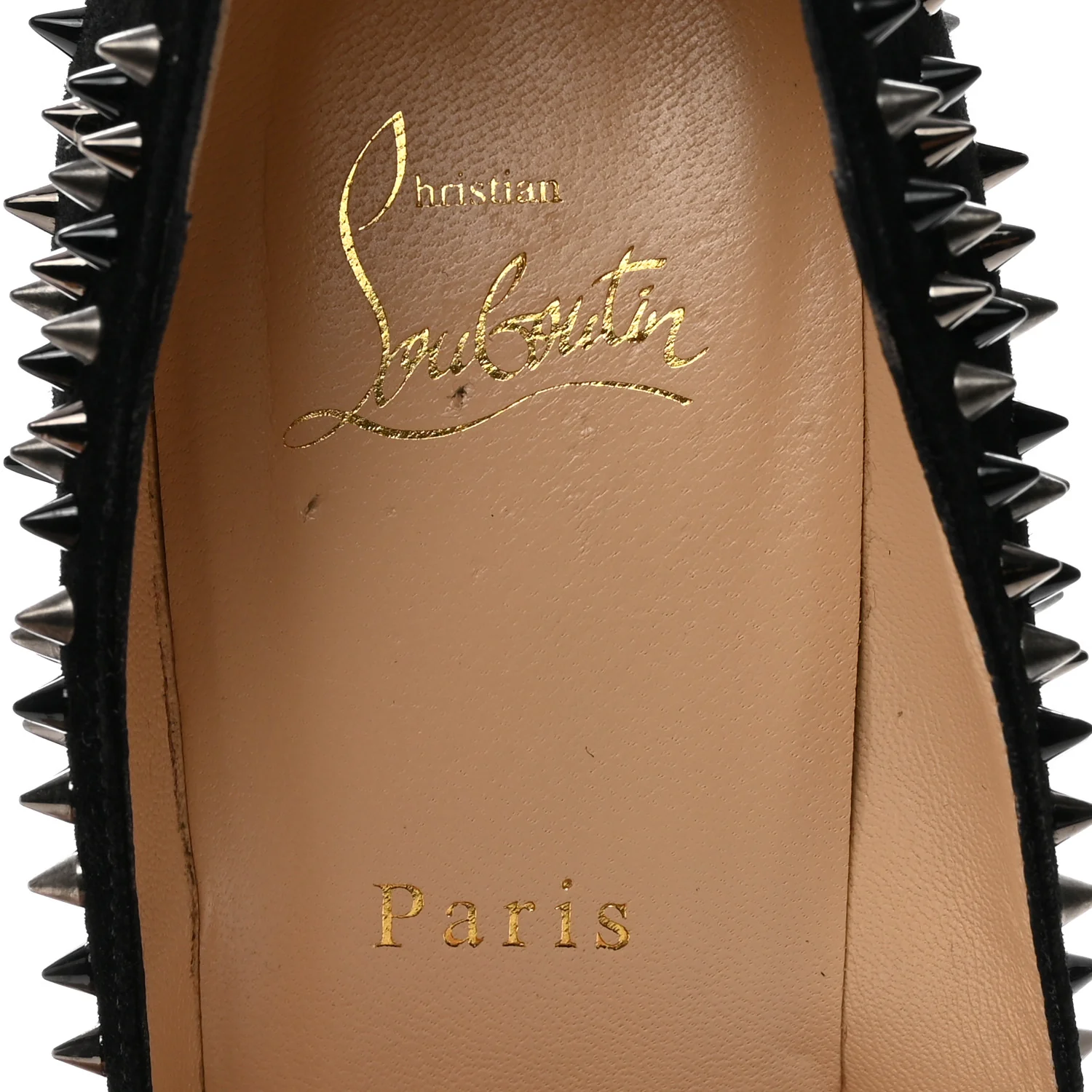 Suede Spikes 100 Pumps 38.5 Black - Image 7