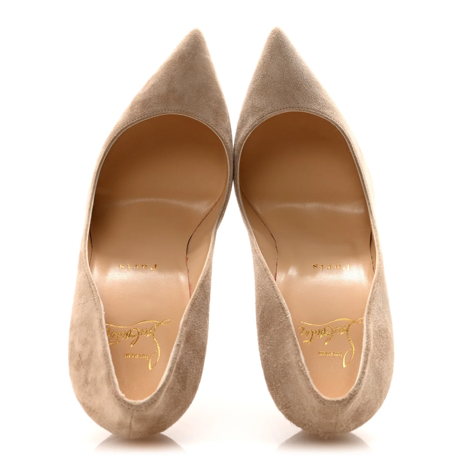 Veau Velours Pigalle Follies 100 Pumps 38 Nocciola - Image 2