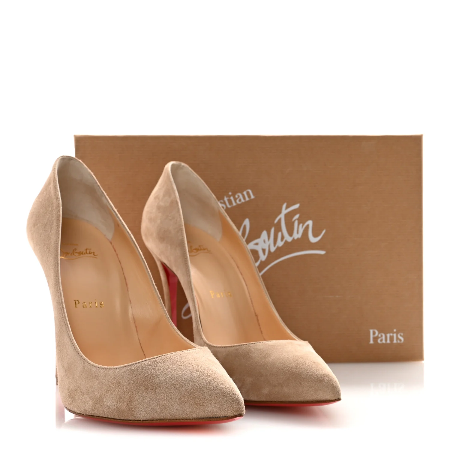 Veau Velours Pigalle Follies 100 Pumps 38 Nocciola - Image 8