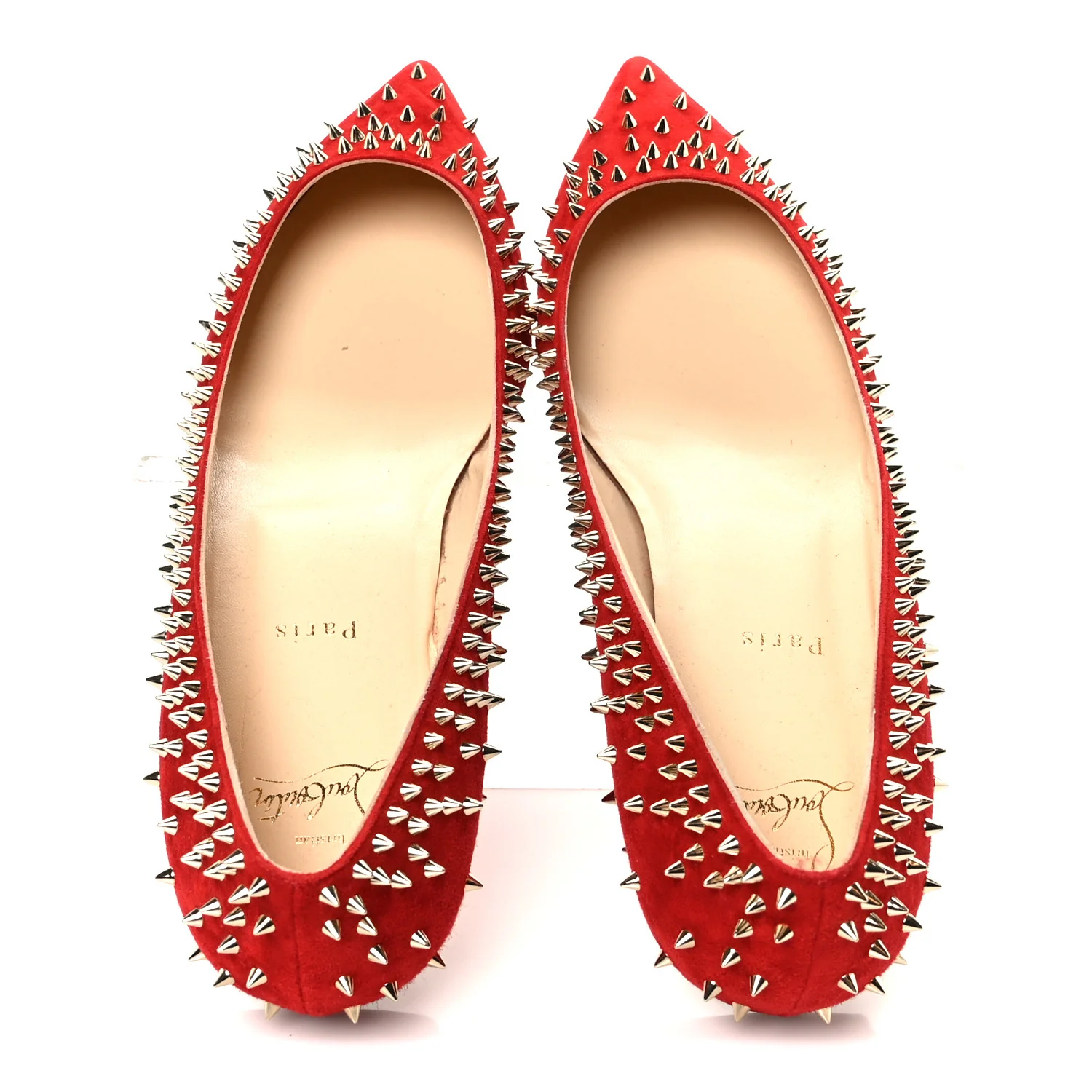 Veau Velours Studded Escarpic Flat 41 Rougissime - Image 2
