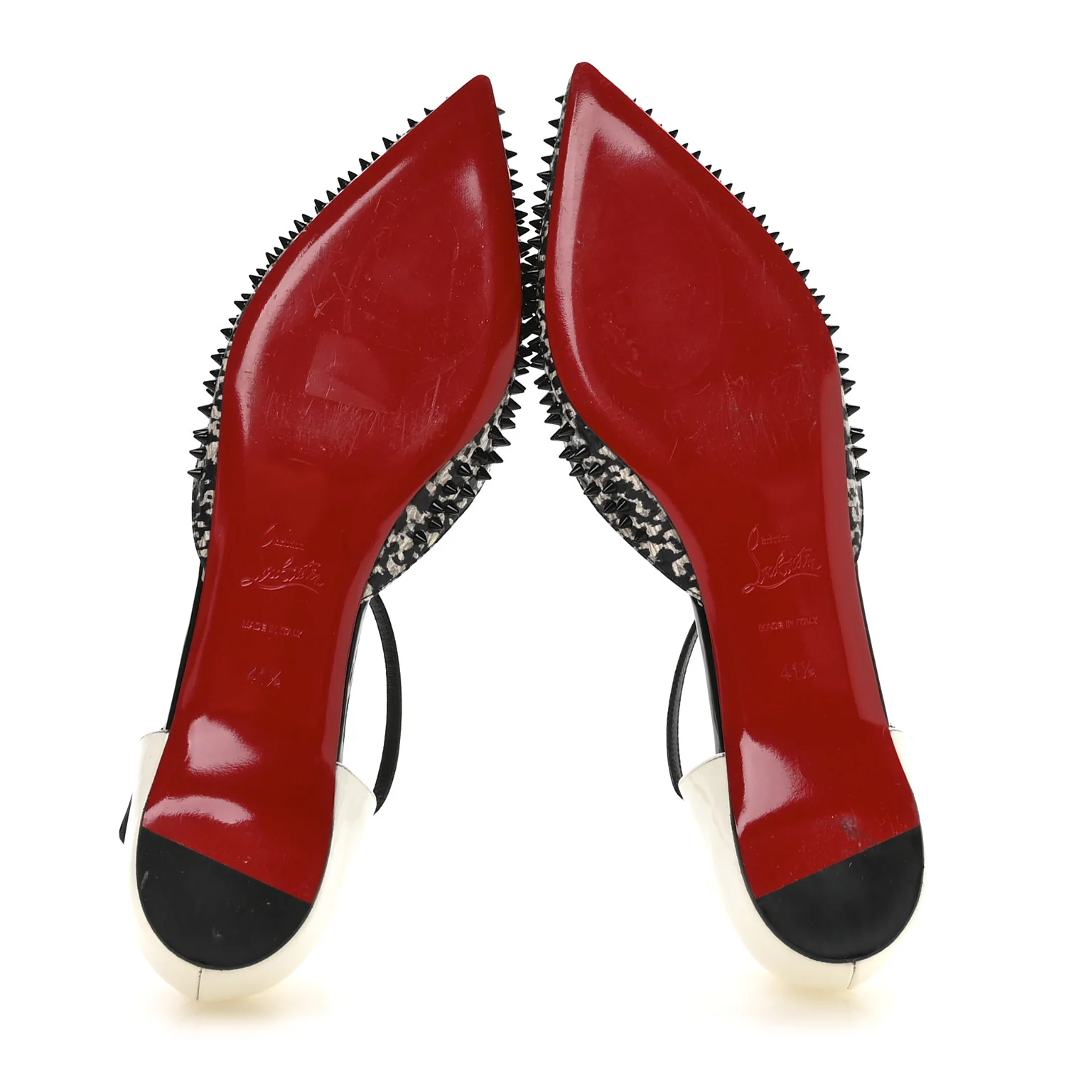 Watersnake Shiny Patent Baila Spike Flats 41.5 Black - Image 12