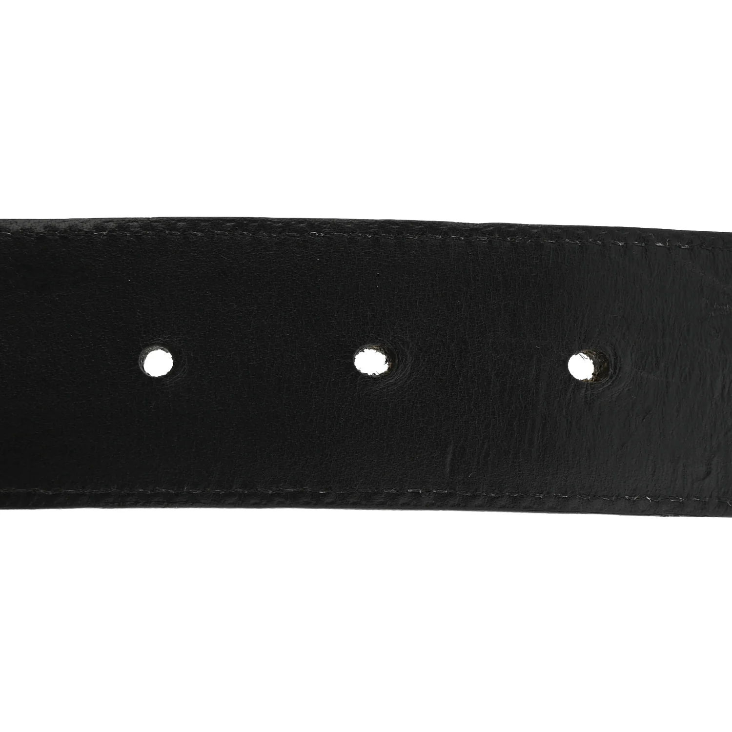 Calfskin Sterling Silver Cross Oval Belt 85 34 Black - Image 6