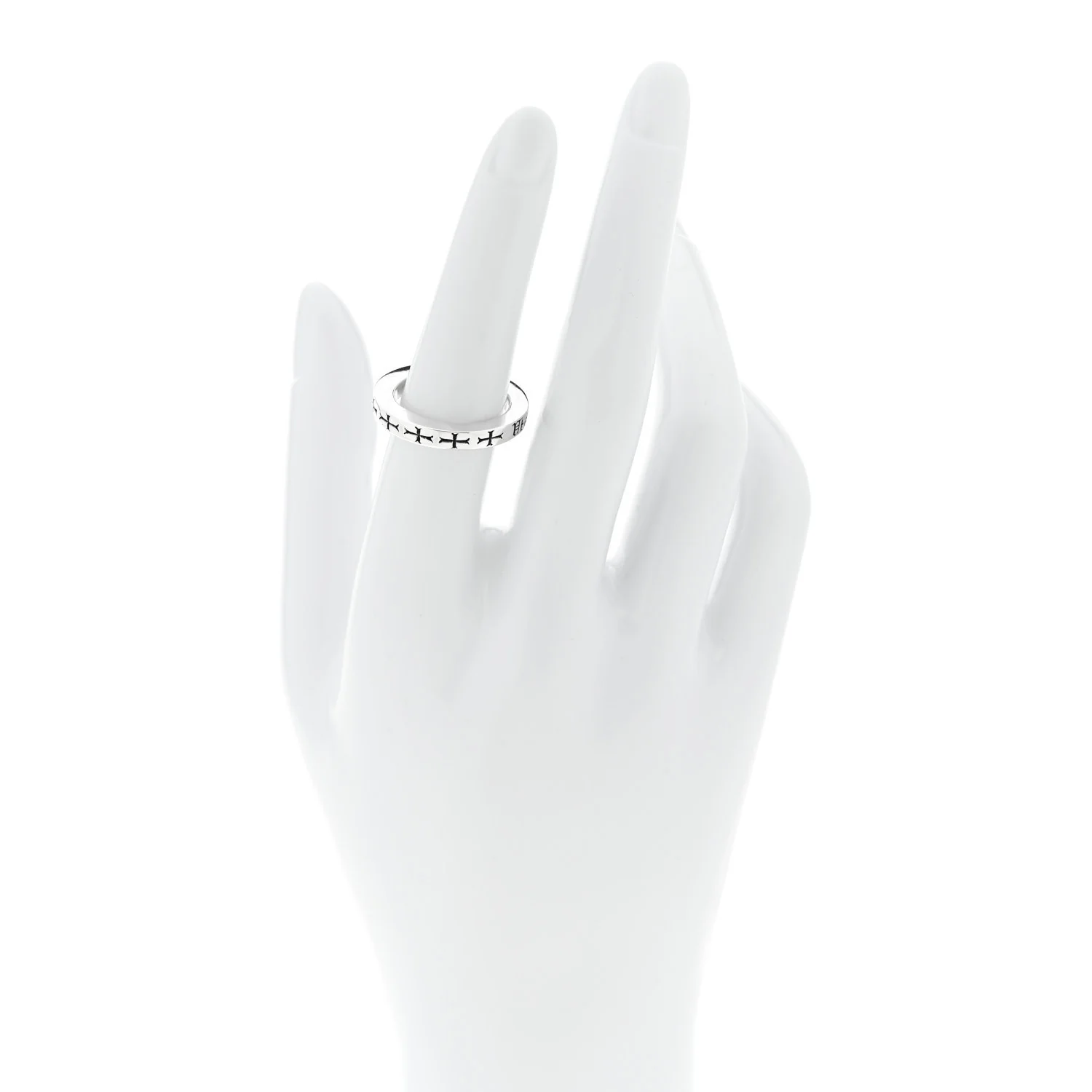 Sterling Silver CH Fck You Spacer Ring  53 6.5 - Image 2