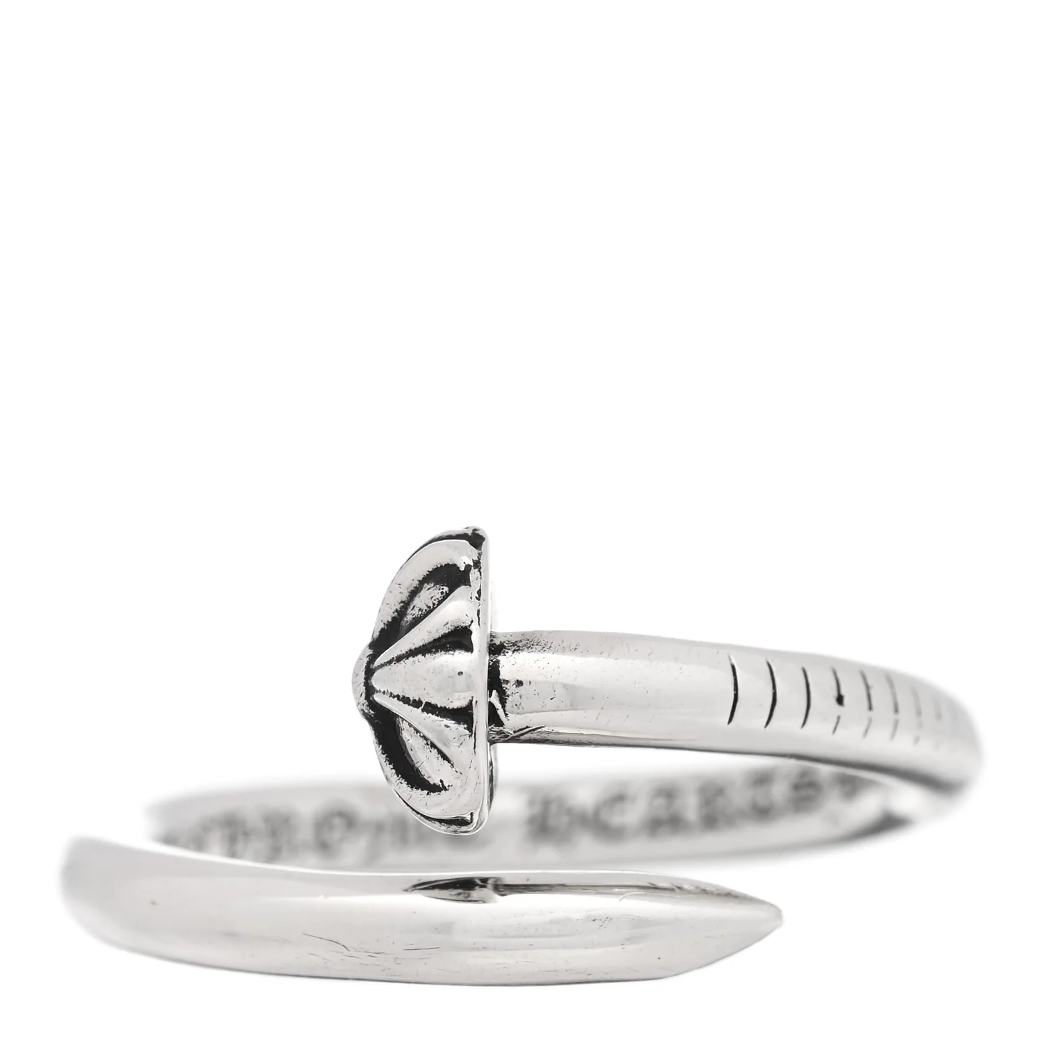 Sterling Silver Cross Ball Nail Ring 62 10