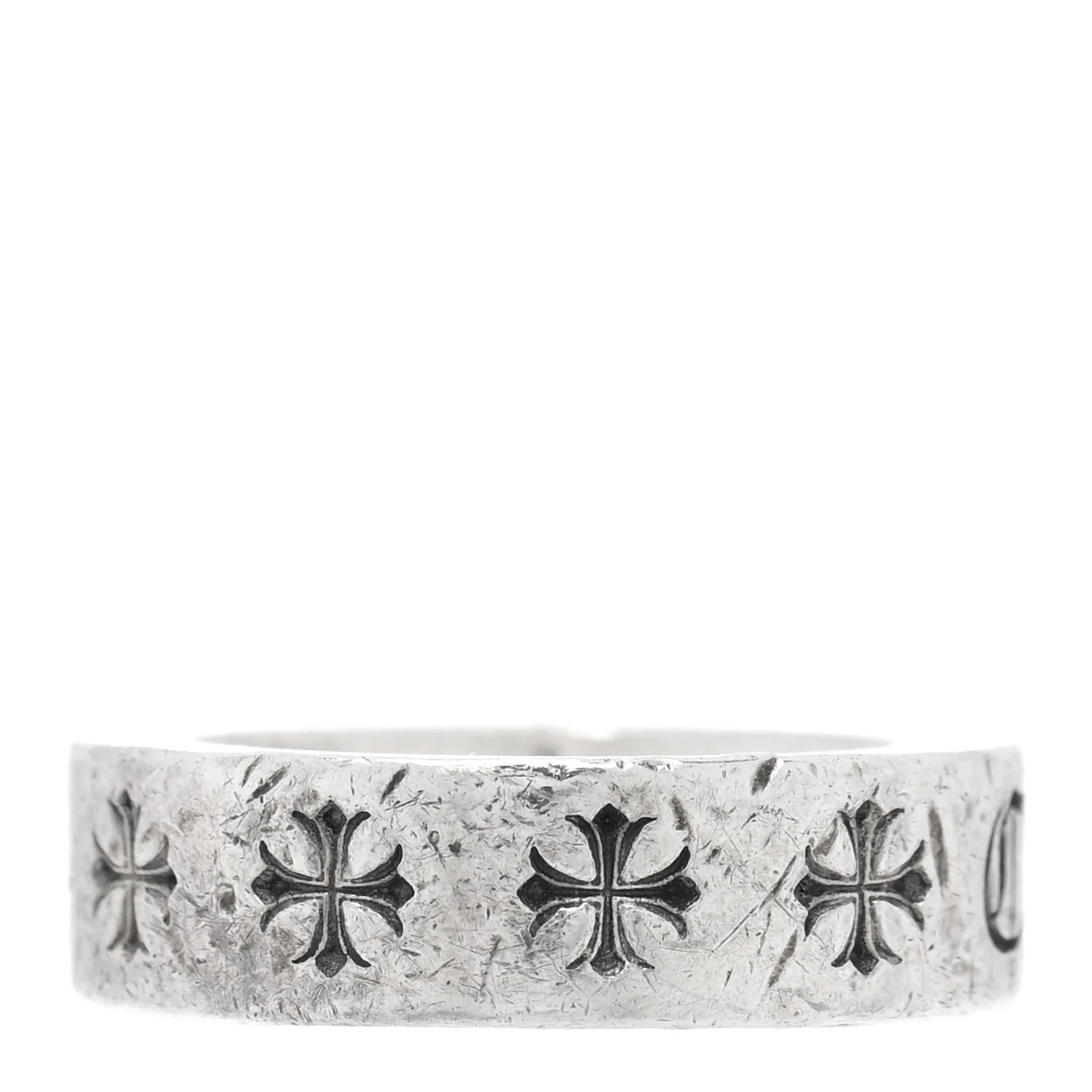 Sterling Silver Cross CH Forever Spacer Ring 49 5 - Image 3